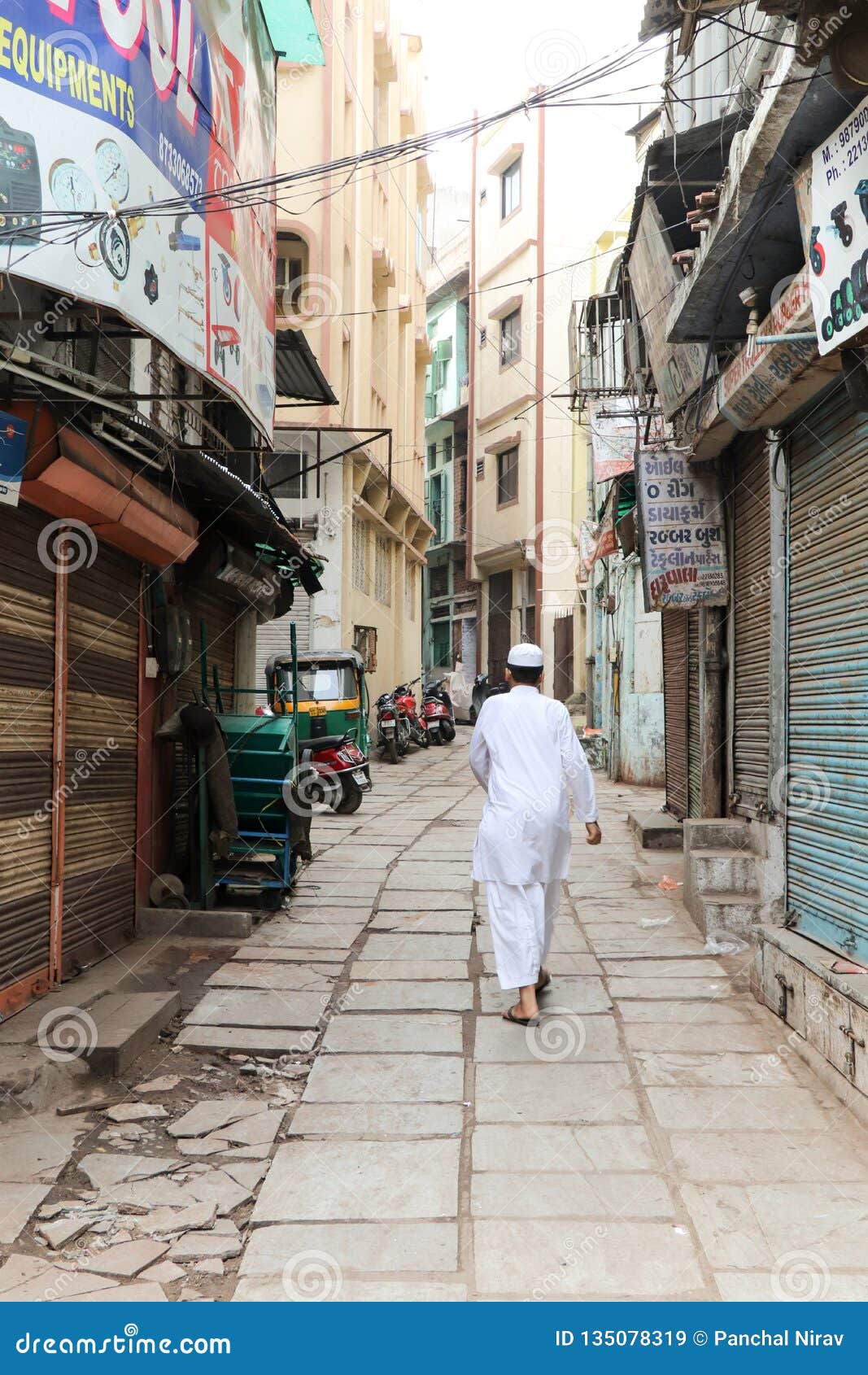 Old City Street, Ahmedabad - India Editorial Stock Image - Image of