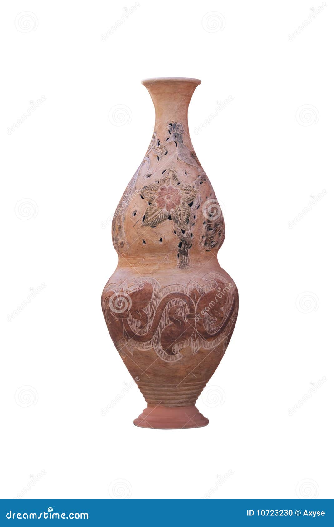 Old Clay Vase Isolated Over White Stock Photo Image of greek, ancient