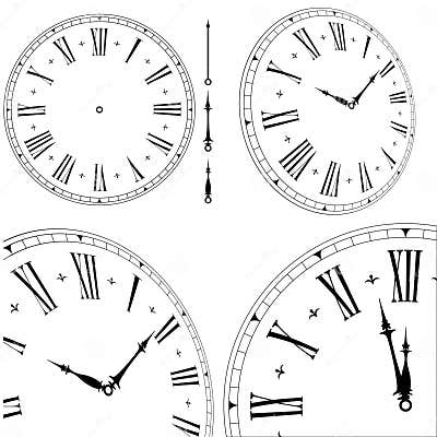 Old clock face stock vector. Illustration of historic - 20512312