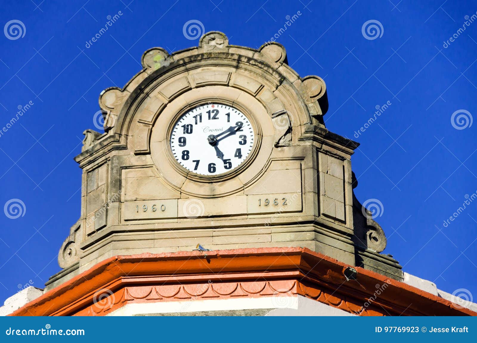 Old Clock in Oaxaca editorial stock photo. Image of view 97769923