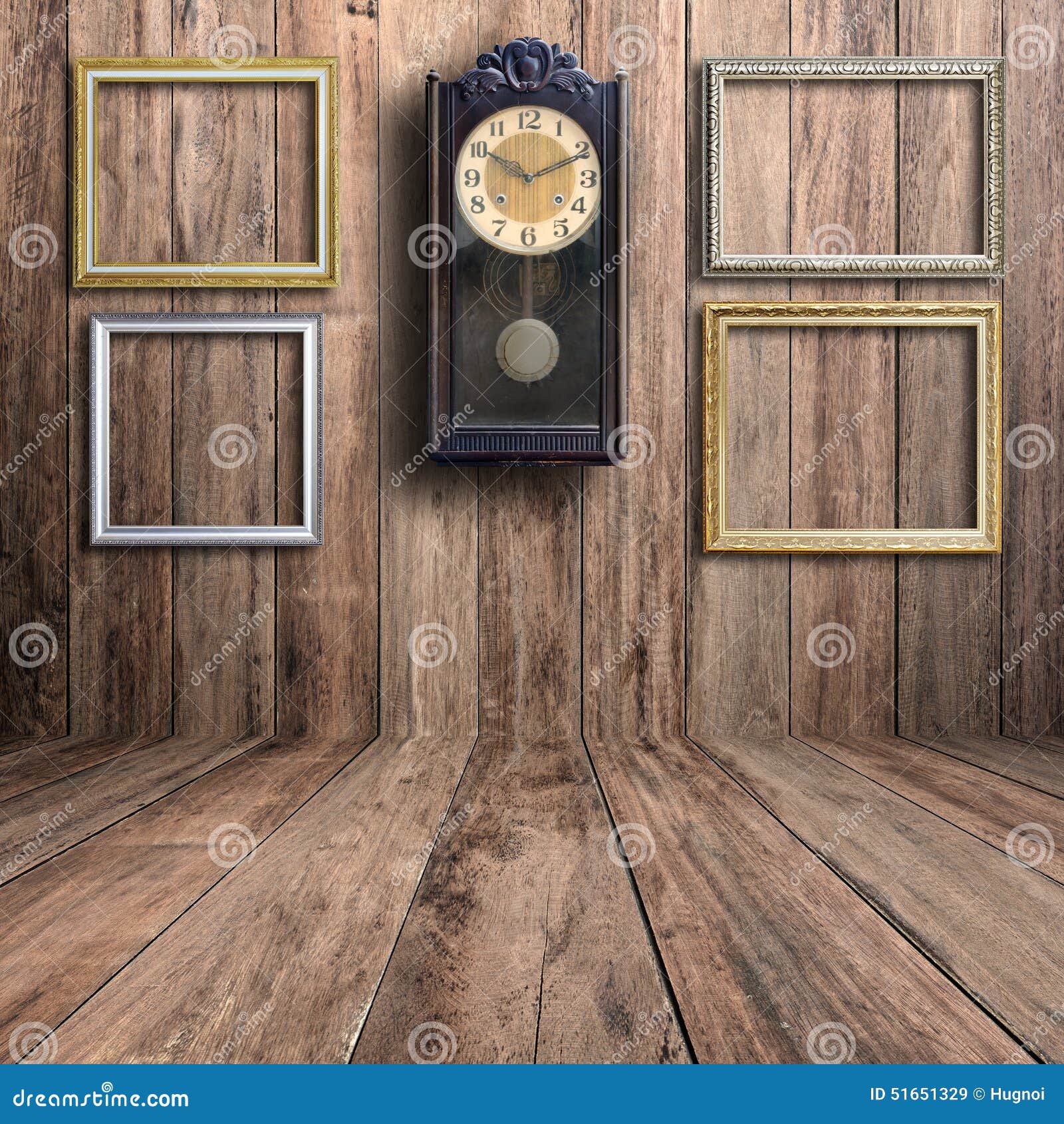 Old Clock and Picture Frame Stock Image Image of room, dark 51651329