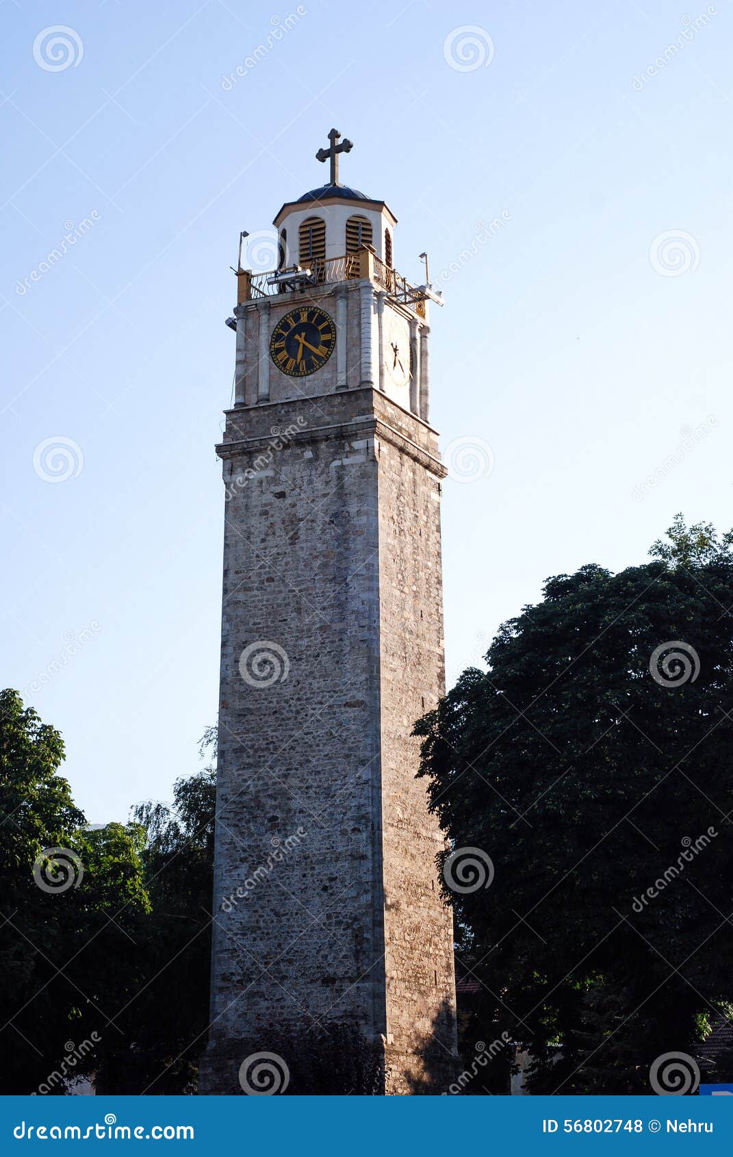 Old Clock Tower in Bitola, Macedonia Stock Photo Image of high, time