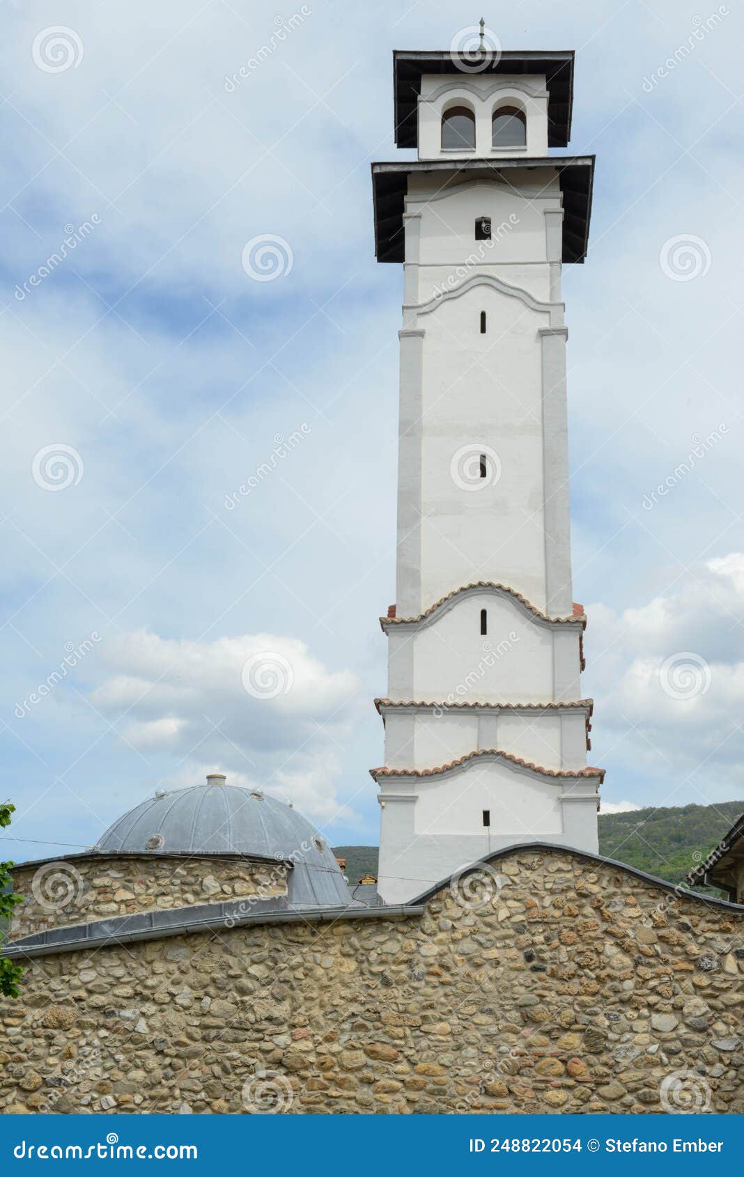 Old Clock Tower of Prizren in Kosovo Stock Photo Image of bridge