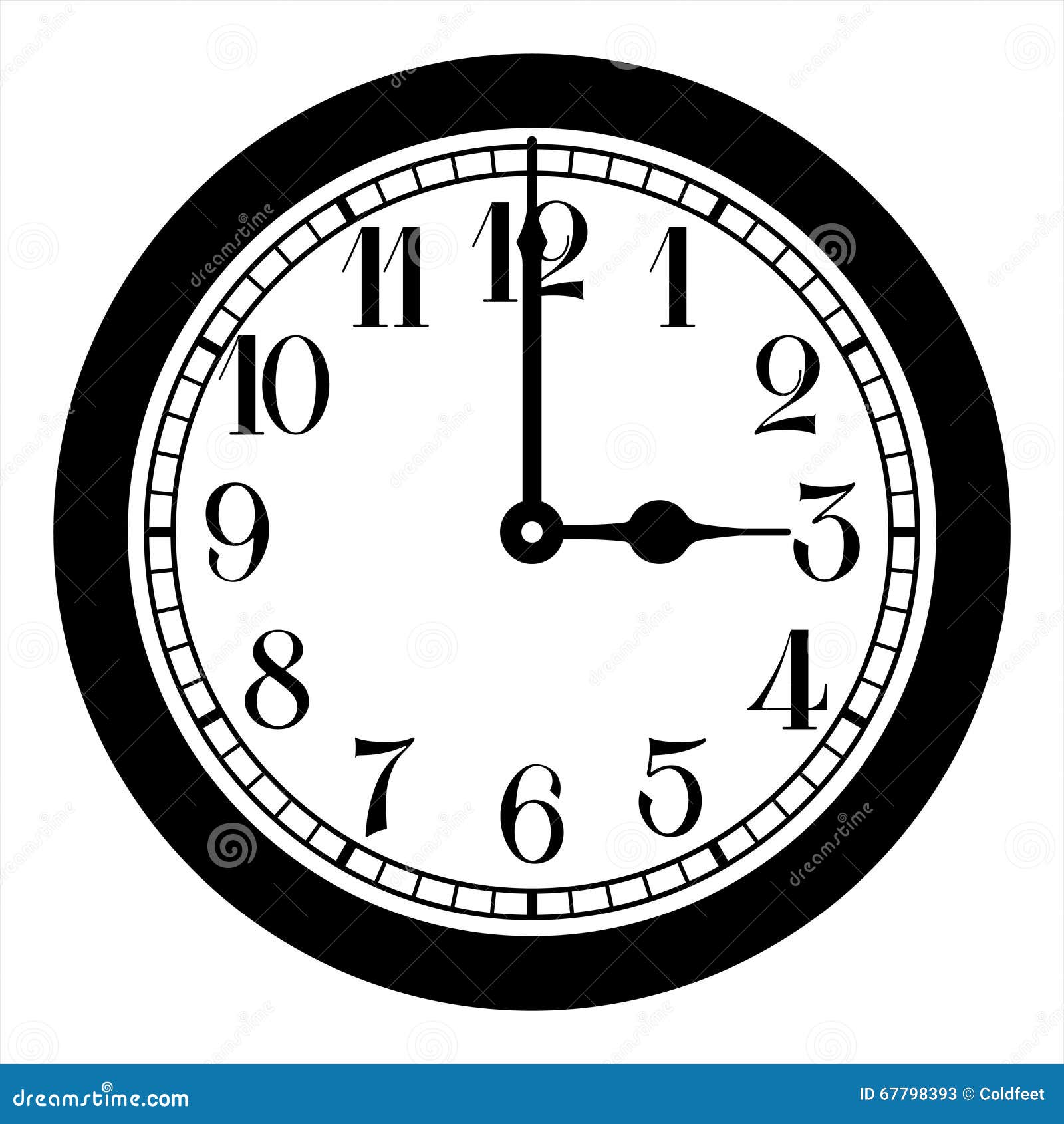 Old clock stock vector. Illustration of wall, hour, digit 67798393