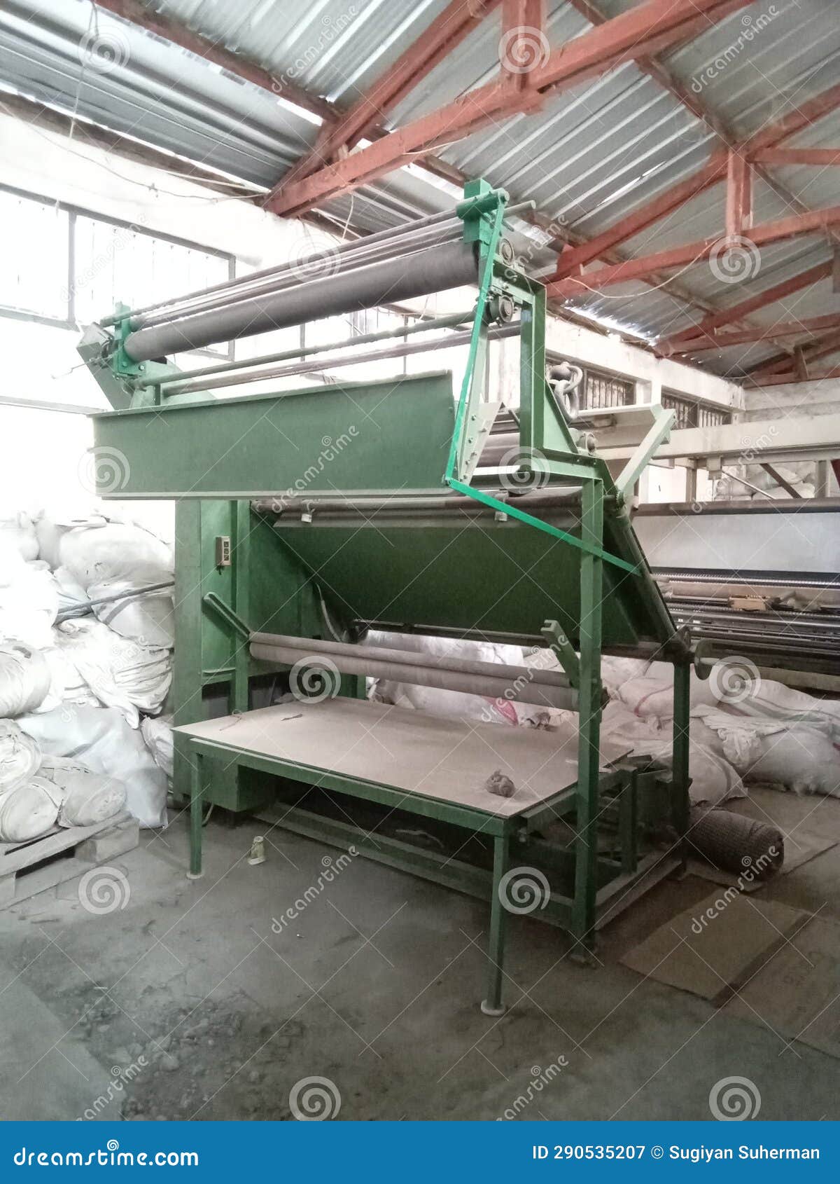 An Old Cloth Machine that Still Works Stock Image Image of still