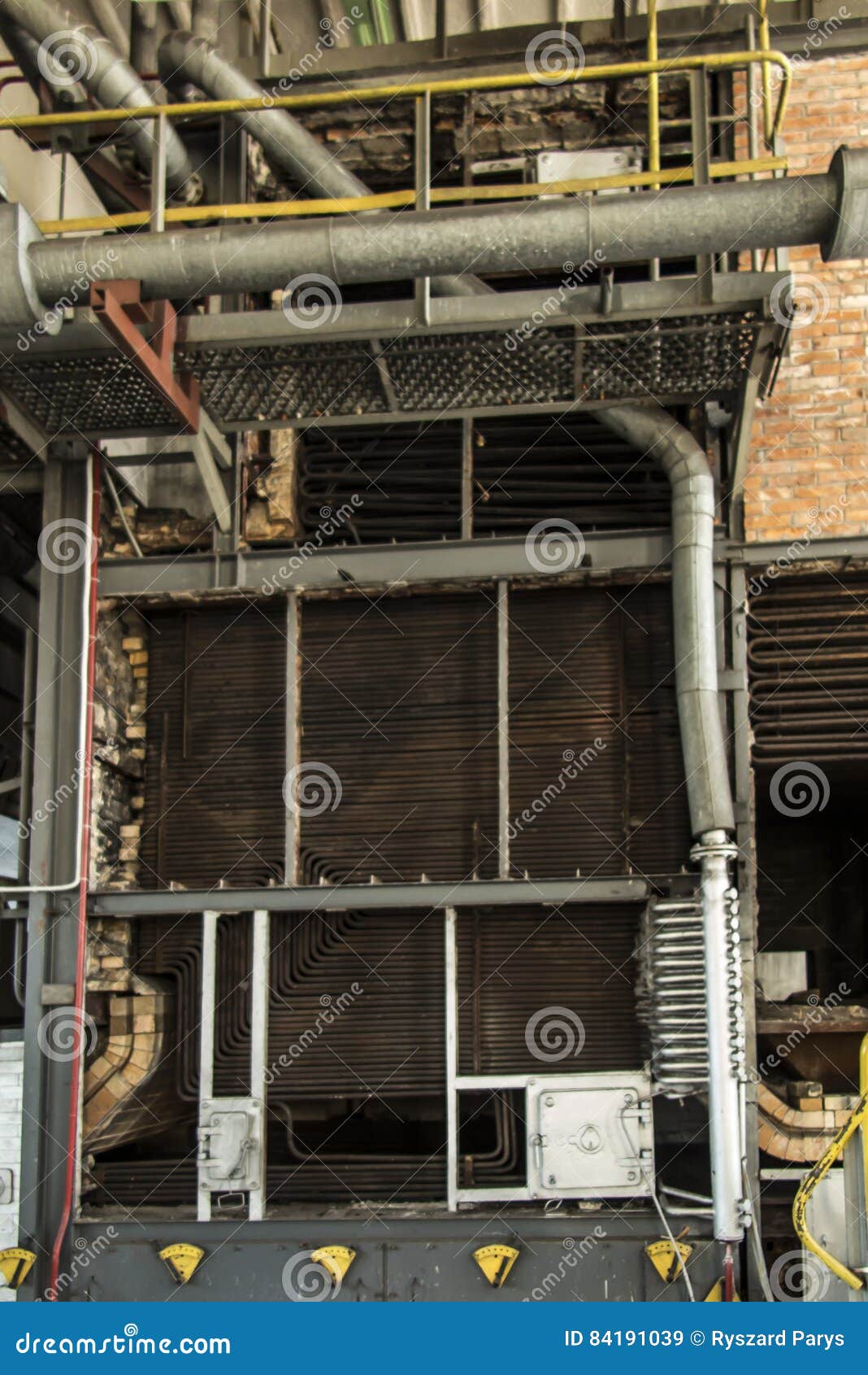 The Old Coal Boiler Grate without One Wall Stock Image Image of