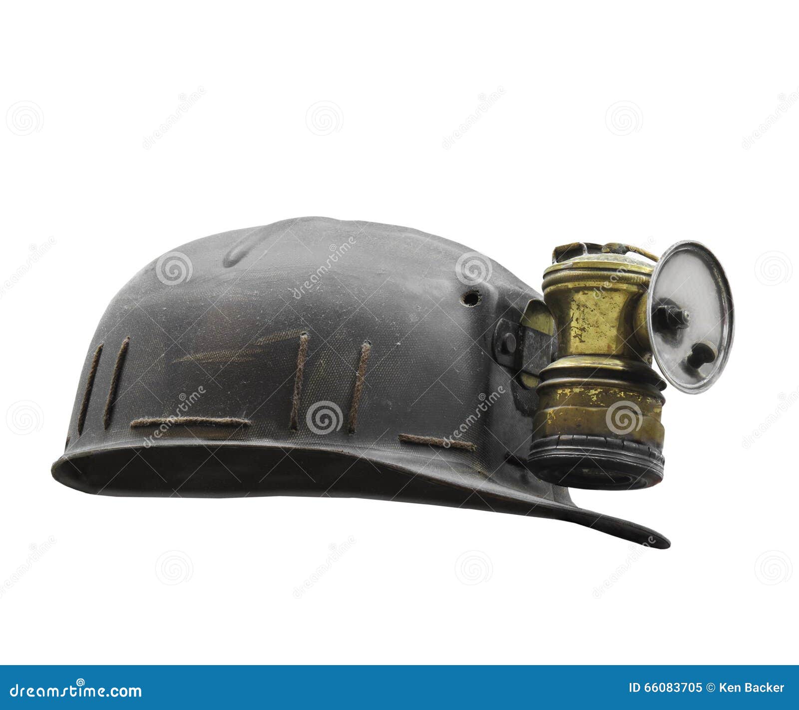 Old Coal Minerâ€™s Hat Isolated. Stock Image Image of head, headgear