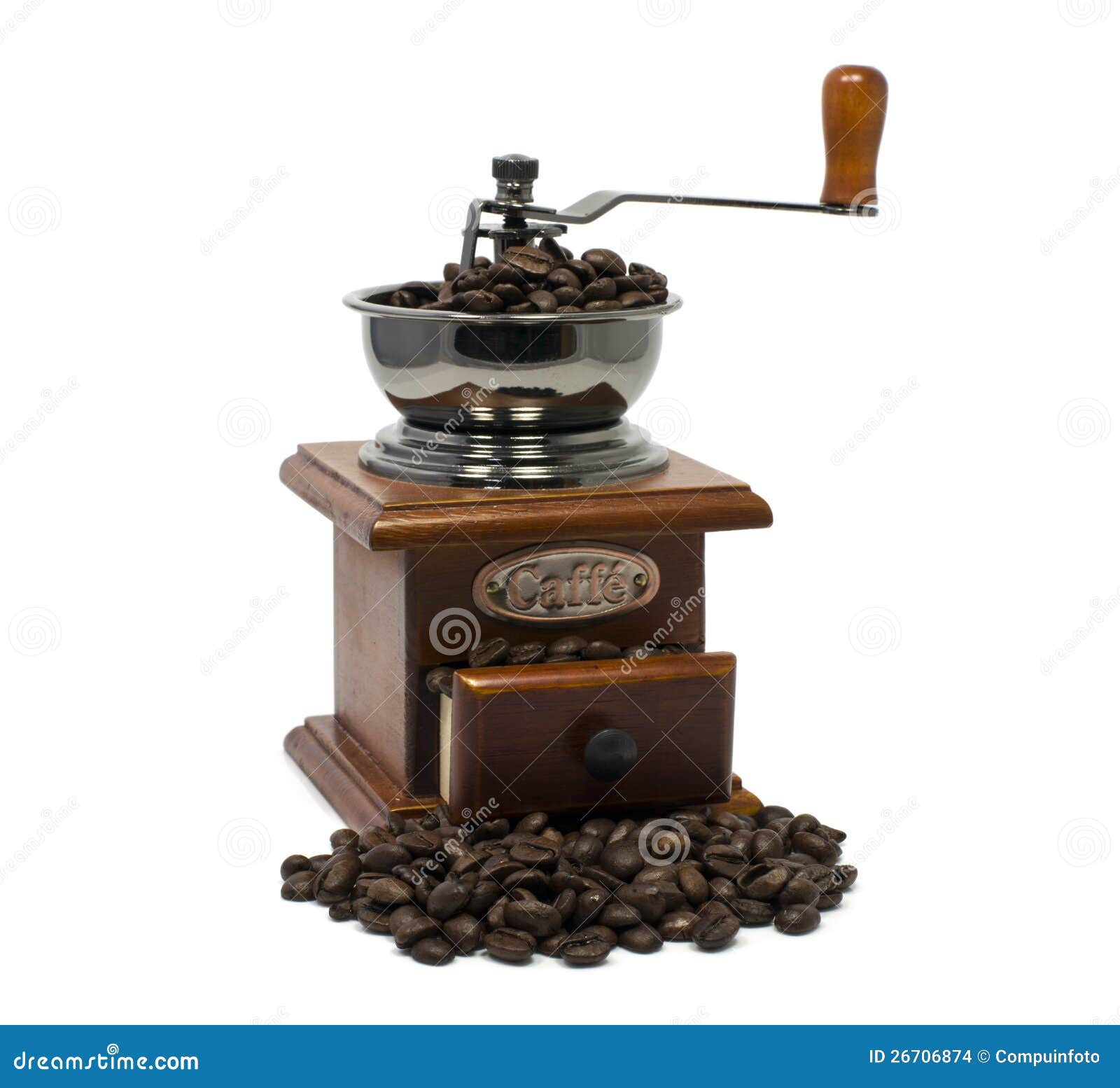 Old coffee grinder stock photo. Image of kitchen, handle 26706874