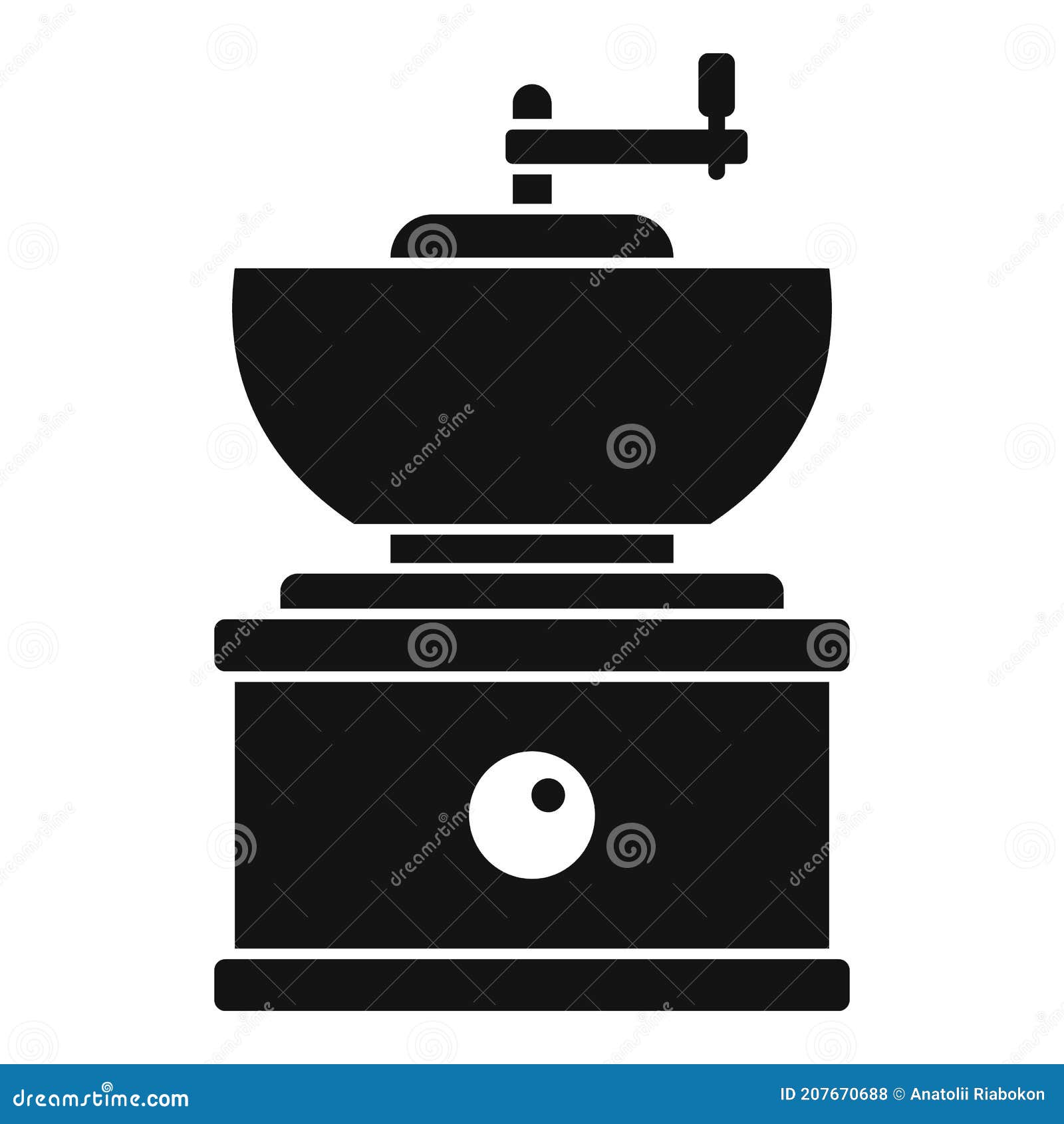 Old Coffee Grinder Icon, Simple Style Stock Illustration Illustration