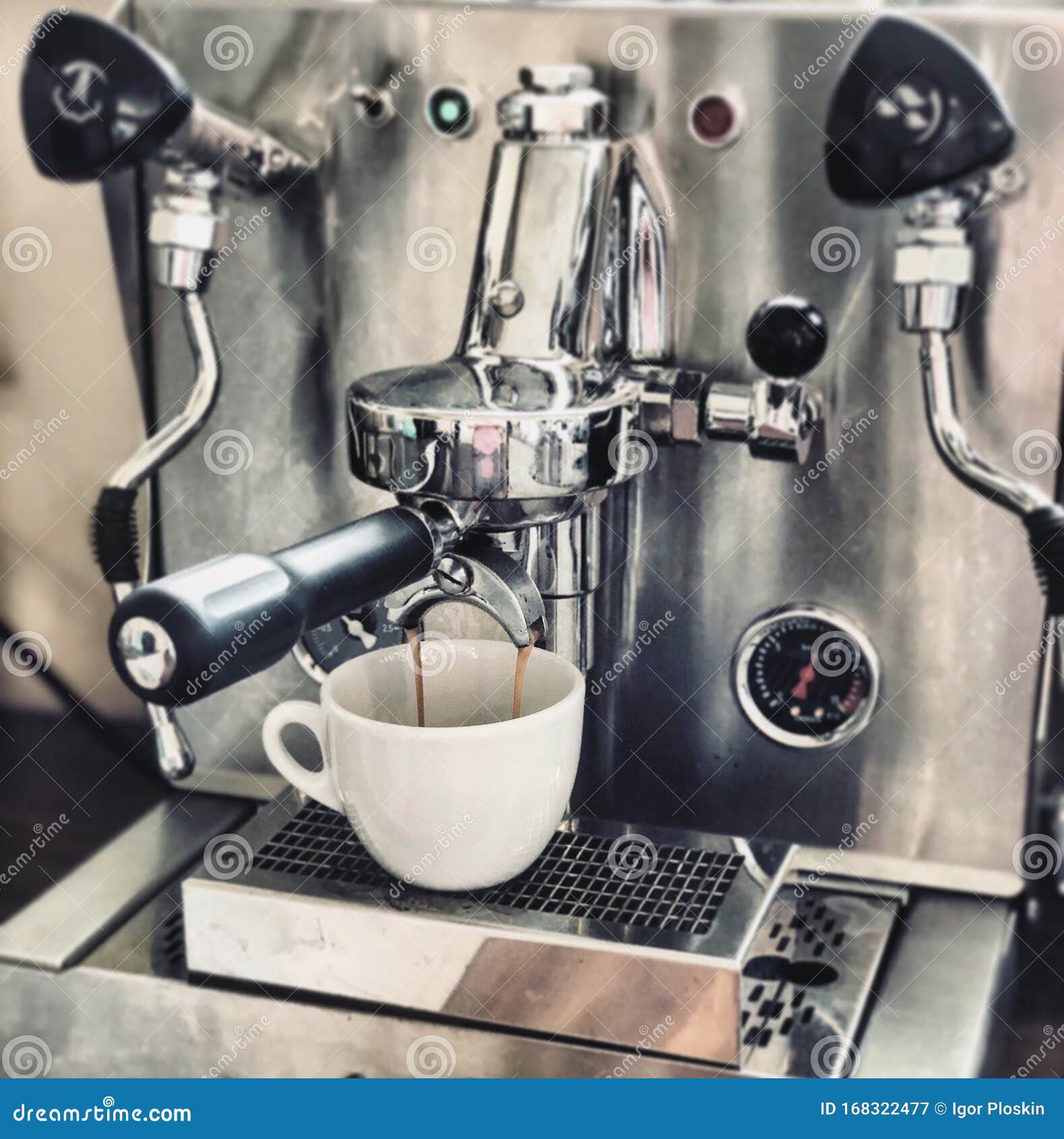 Coffee Machine Makes Coffee Stock Image Image of design, cafeteria