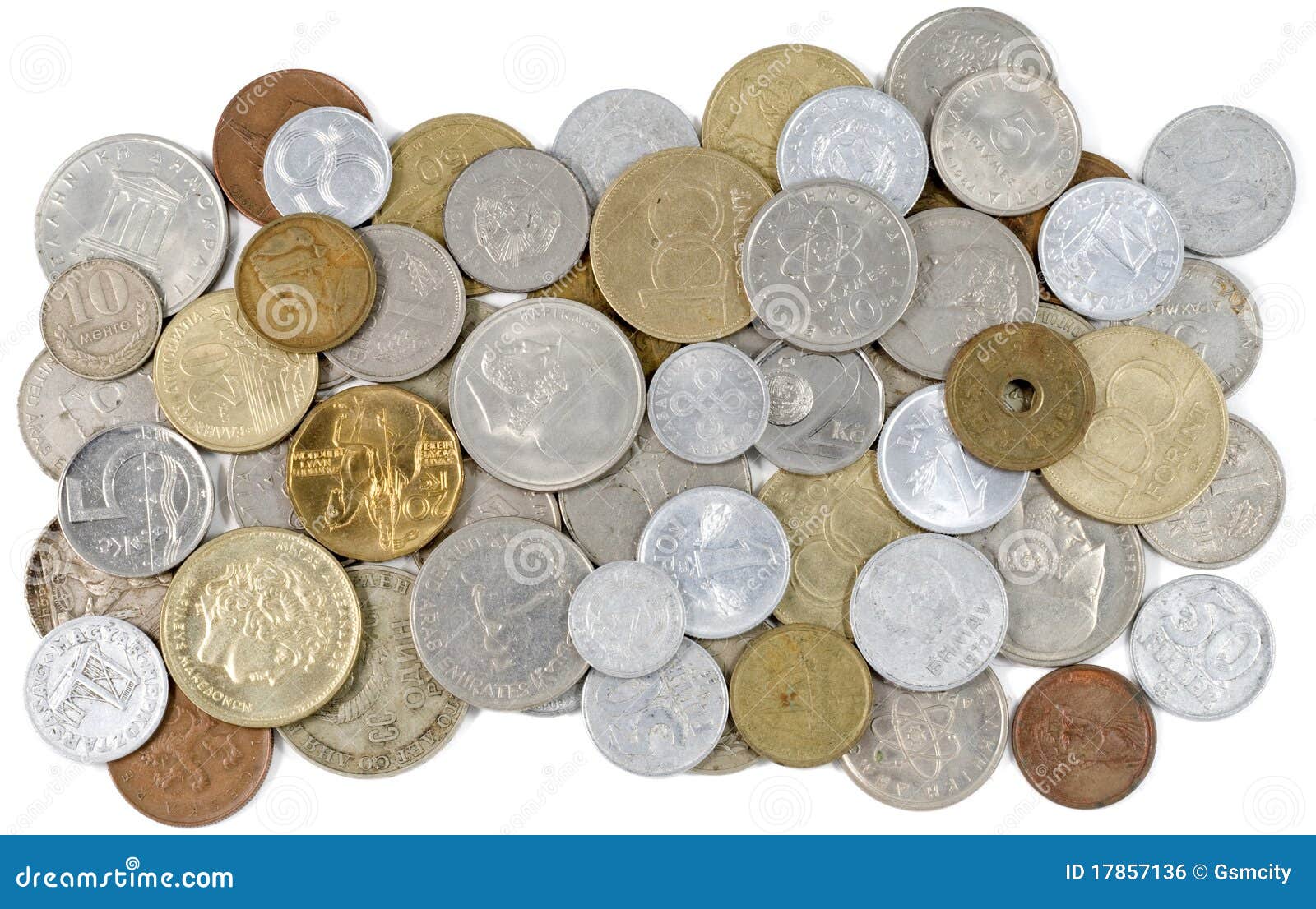 Old Coins Of Different Countries Stock Photo Image of economy, europe
