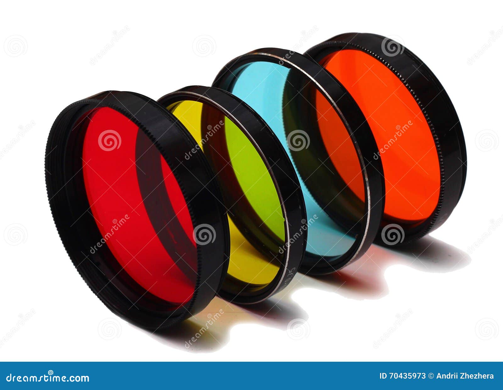 Old Color Photo Filters on White Background Stock Image Image of