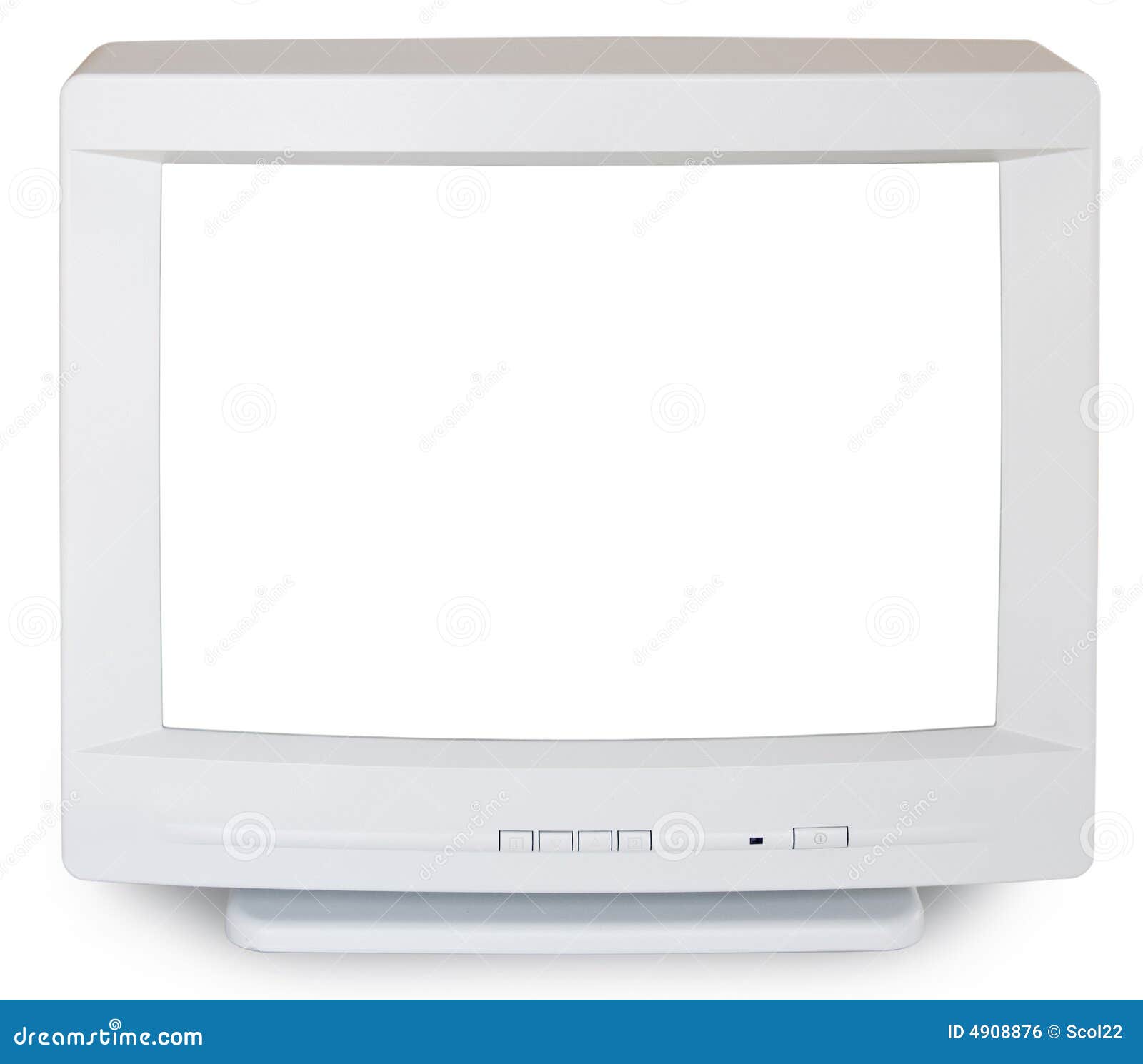 Old Computer Monitor stock photo. Image of isolated, screen - 4908876
