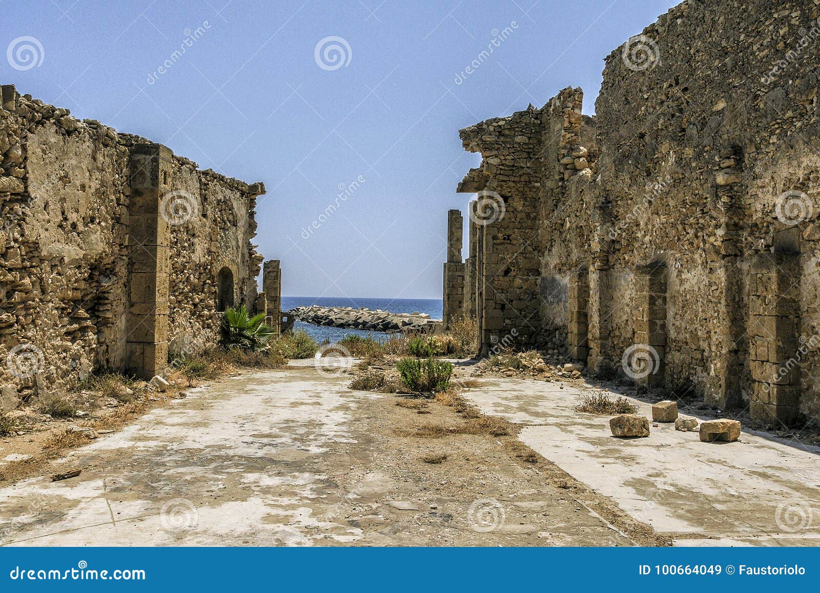 Old Construction in Avola (Tonnara Di Avola) Stock Image Image of