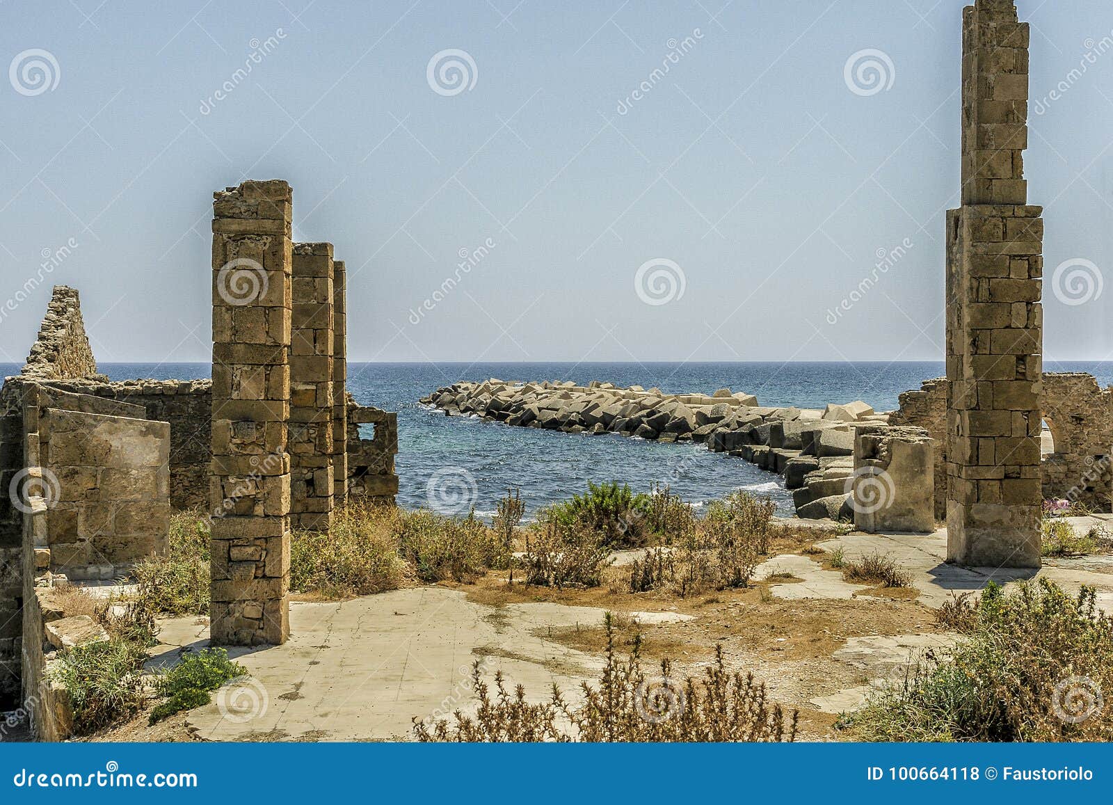 Old Construction in Avola (Tonnara Di Avola) Stock Photo Image of