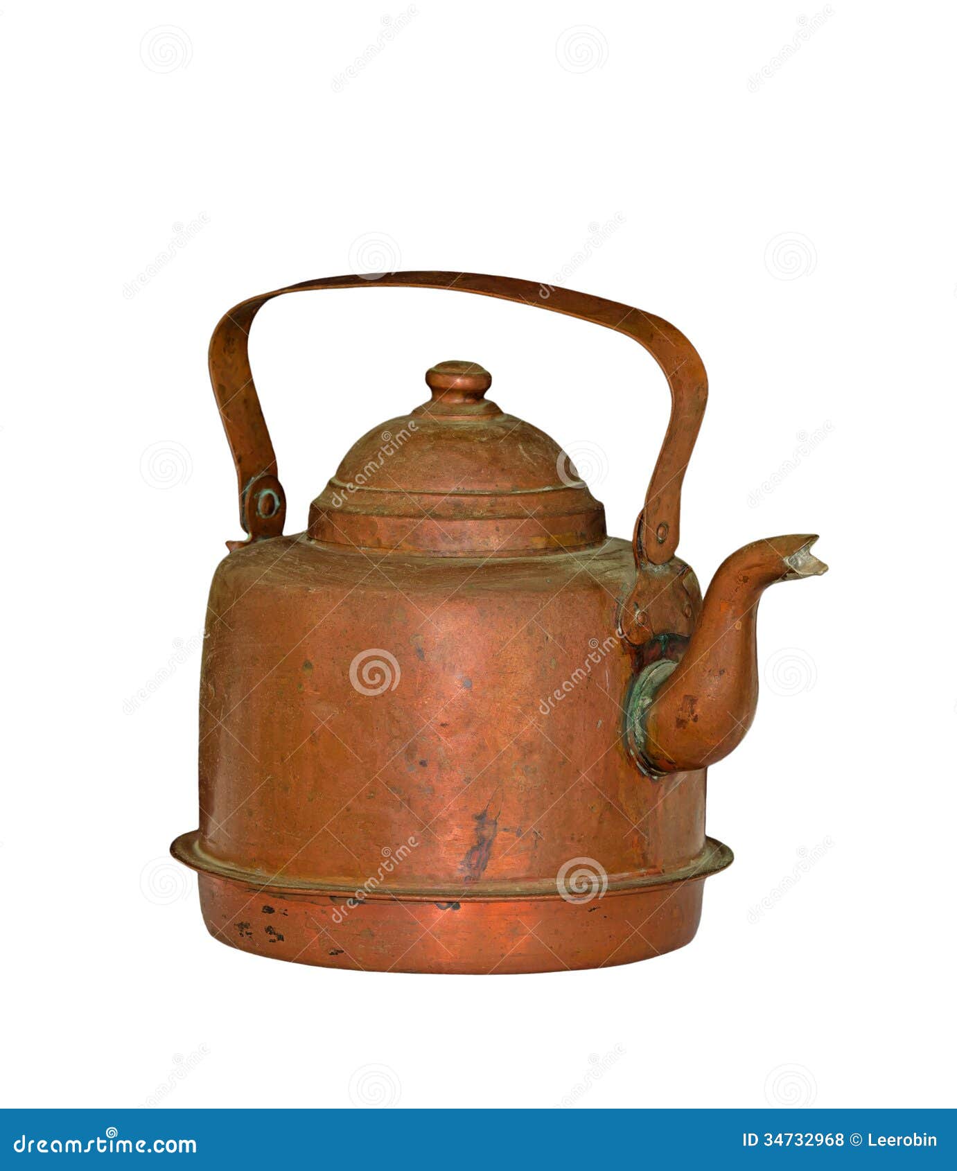 Old copper coffee pot stock photo. Image of beverage 34732968