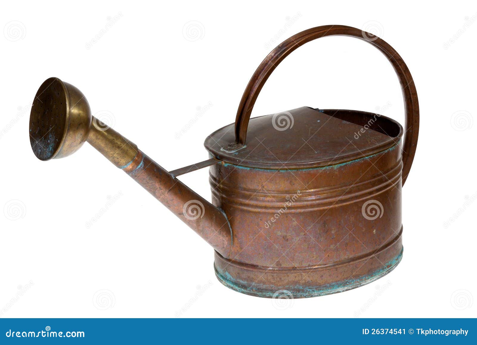 Old copper watering can stock image. Image of rusty, bucket 26374541