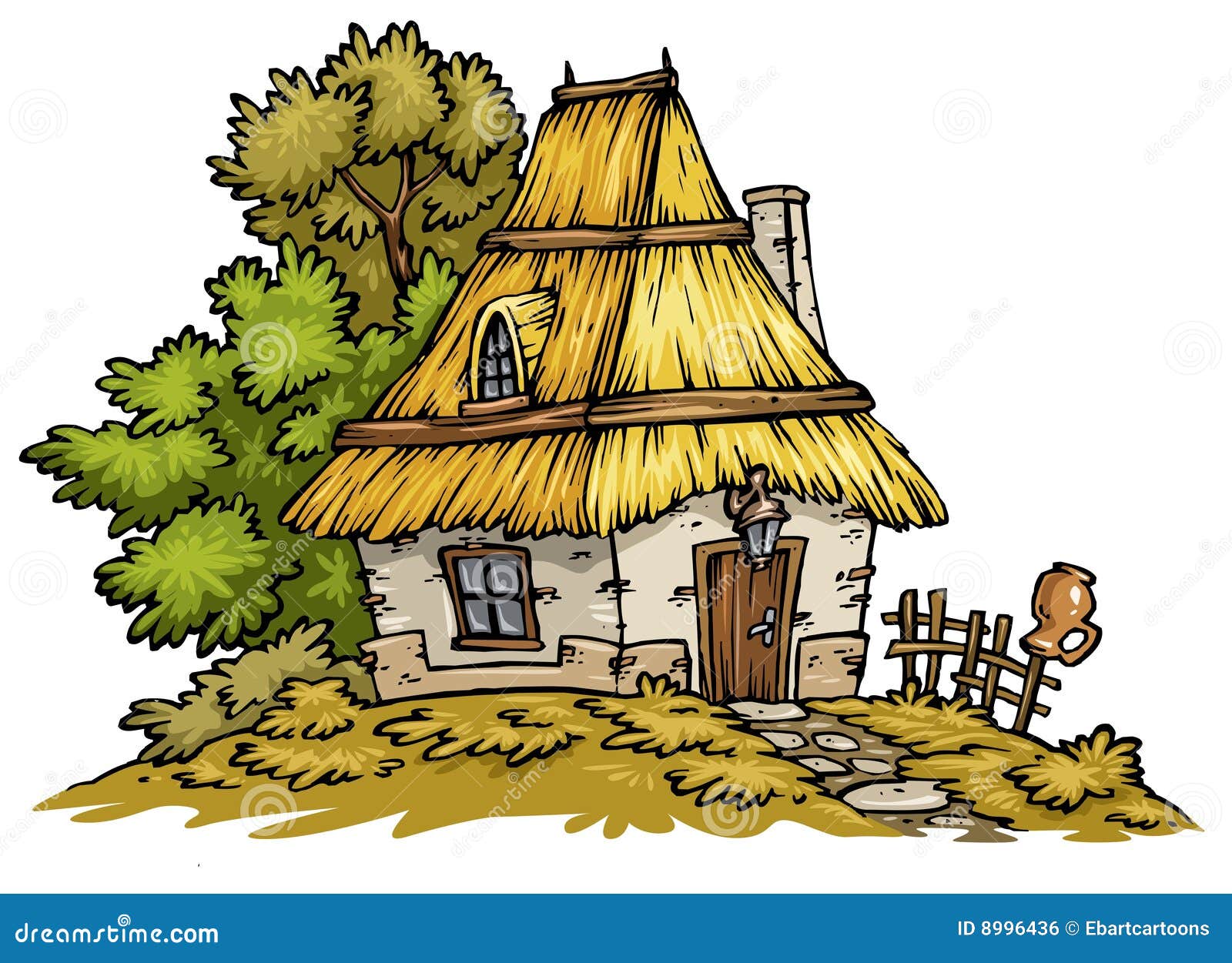 Old Cottage clip-art stock illustration. Illustration of residential -  8996436