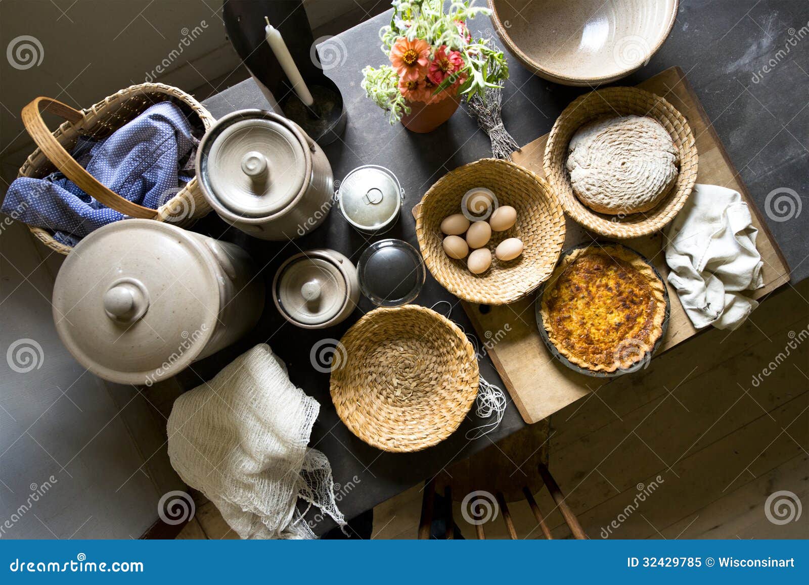 Old Country Farm Kitchen Home Food Cooking Stock Image Image Of