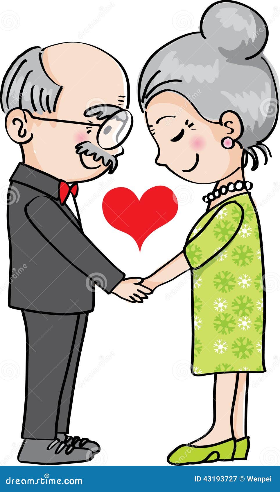 Old couple stock illustration. Illustration of woman - 43193727