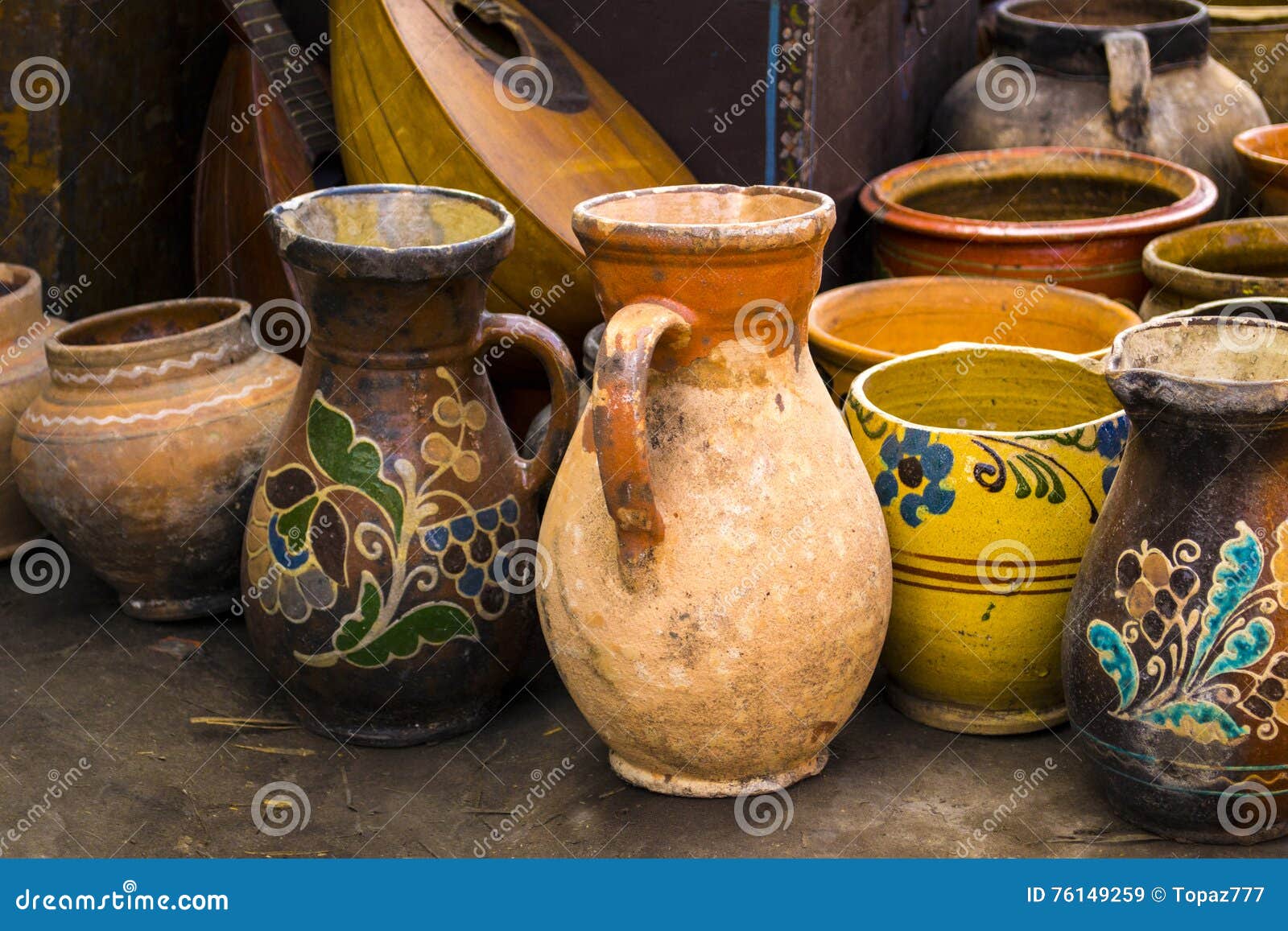 Old crockery stock image. Image of kitchen, empty, ceramic 76149259