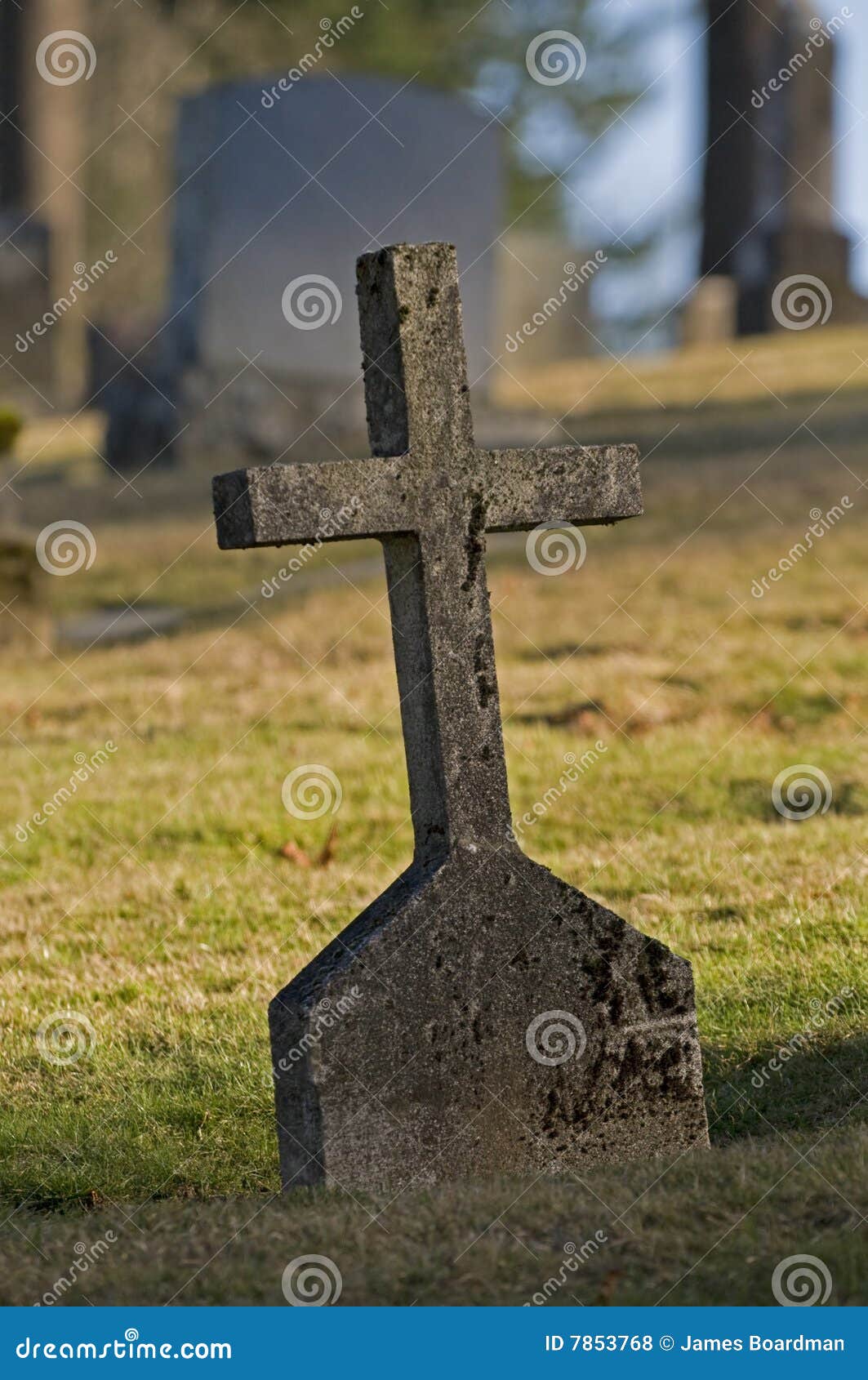 Old cross headstone stock photo. Image of gloomy, burial 7853768