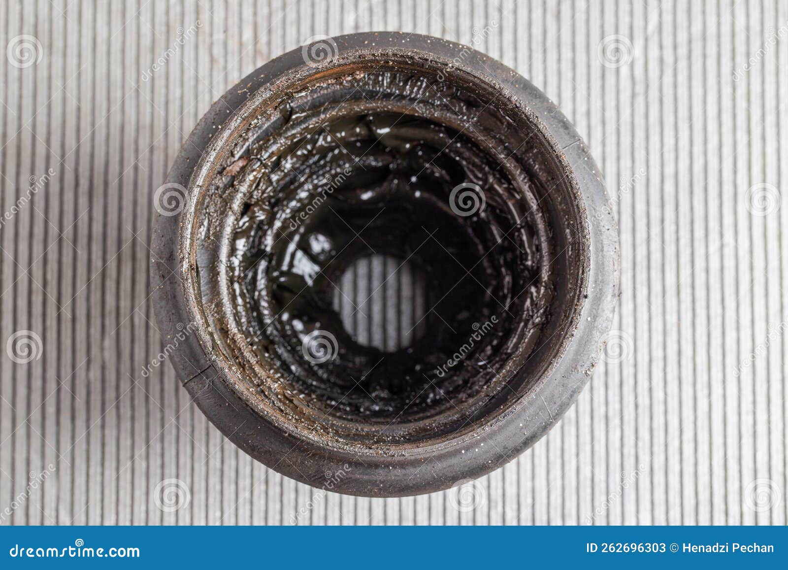 old cv joint boot providing protection and dirt ingress into the constant velocity joint, macro