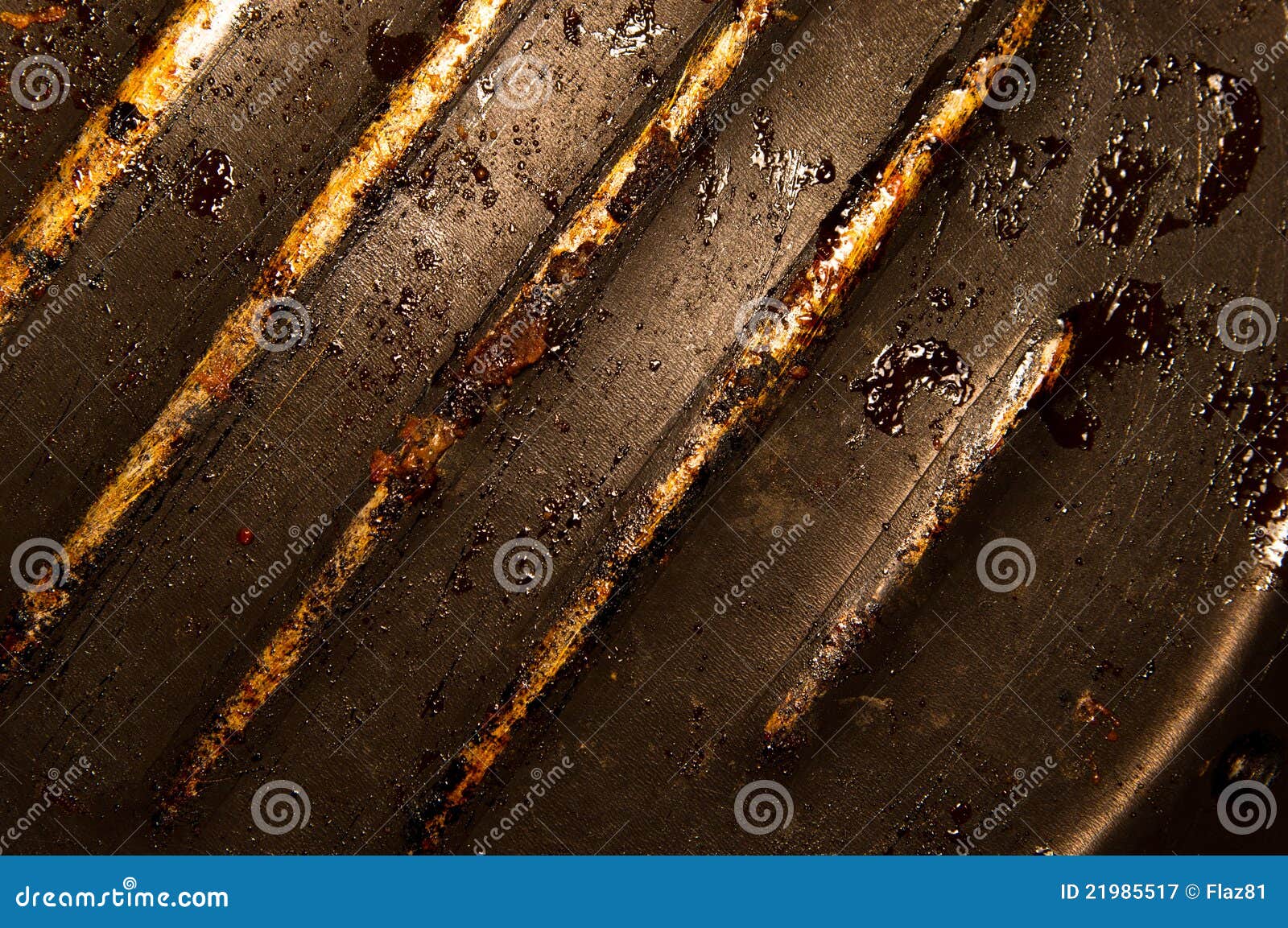 Old Damaged Grill Pan stock image. Image of kitchen, yellow 21985517