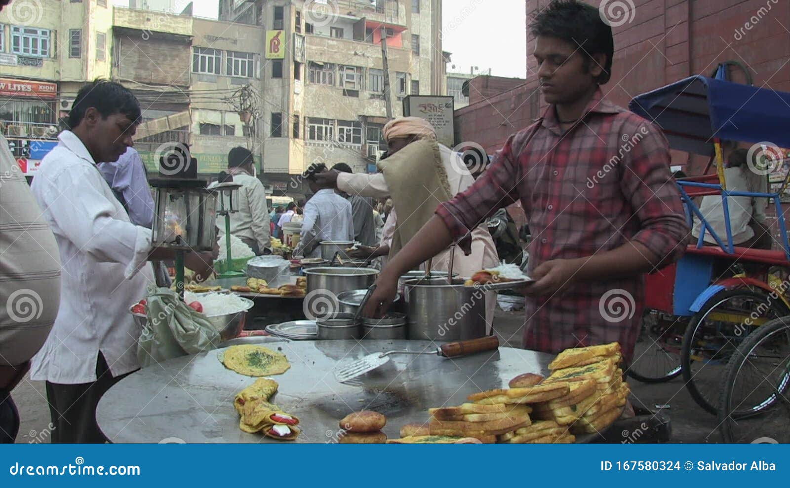 Indian Fast Food on the Street. Stock Footage - Video of urban, 24718: