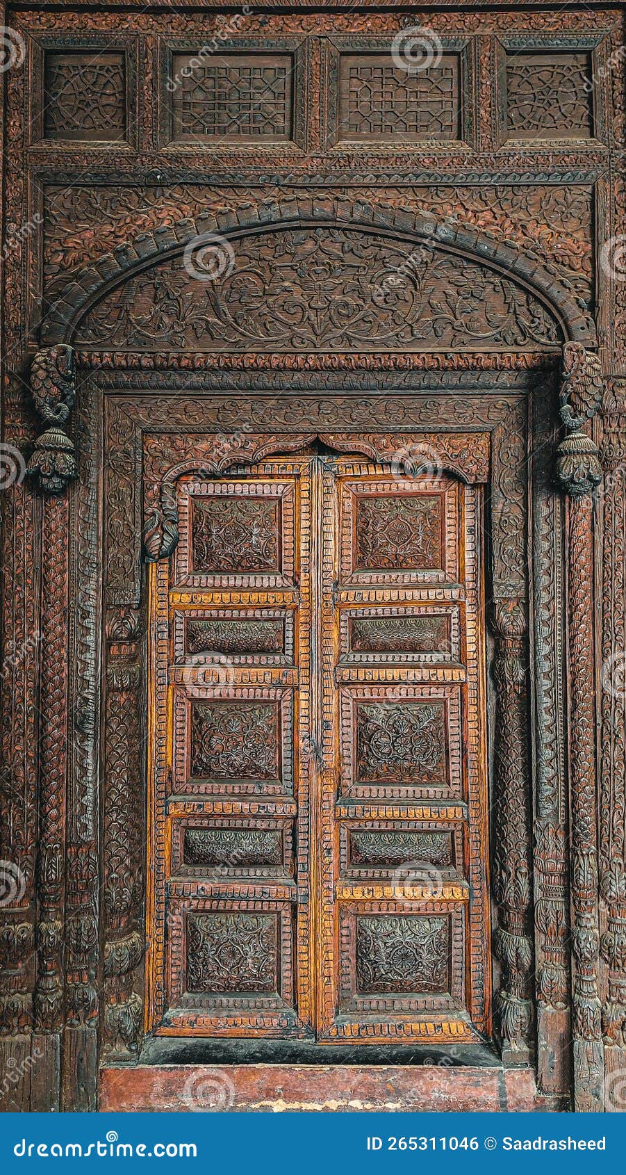 Old designed heritage door stock photo. Image of heritage 265311046