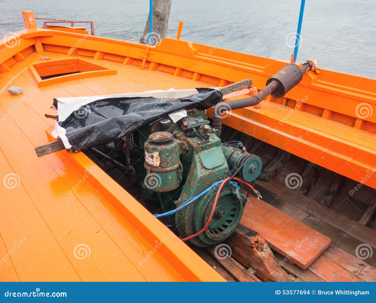 Old Diesel Engine In Wooden Boat Stock Photo - Image of ...