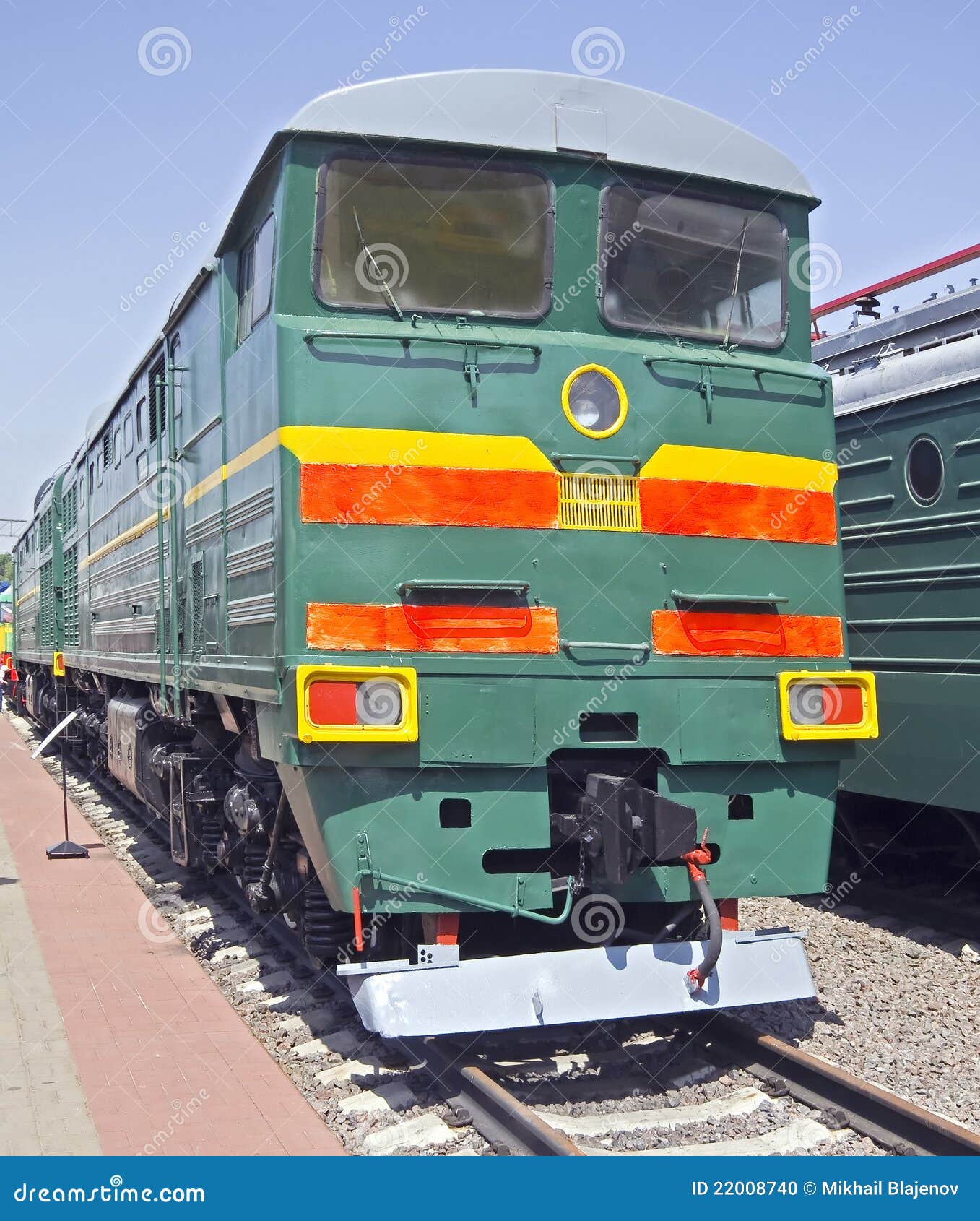 Old diesel locomotive 5 stock photo. Image of carriage - 22008740