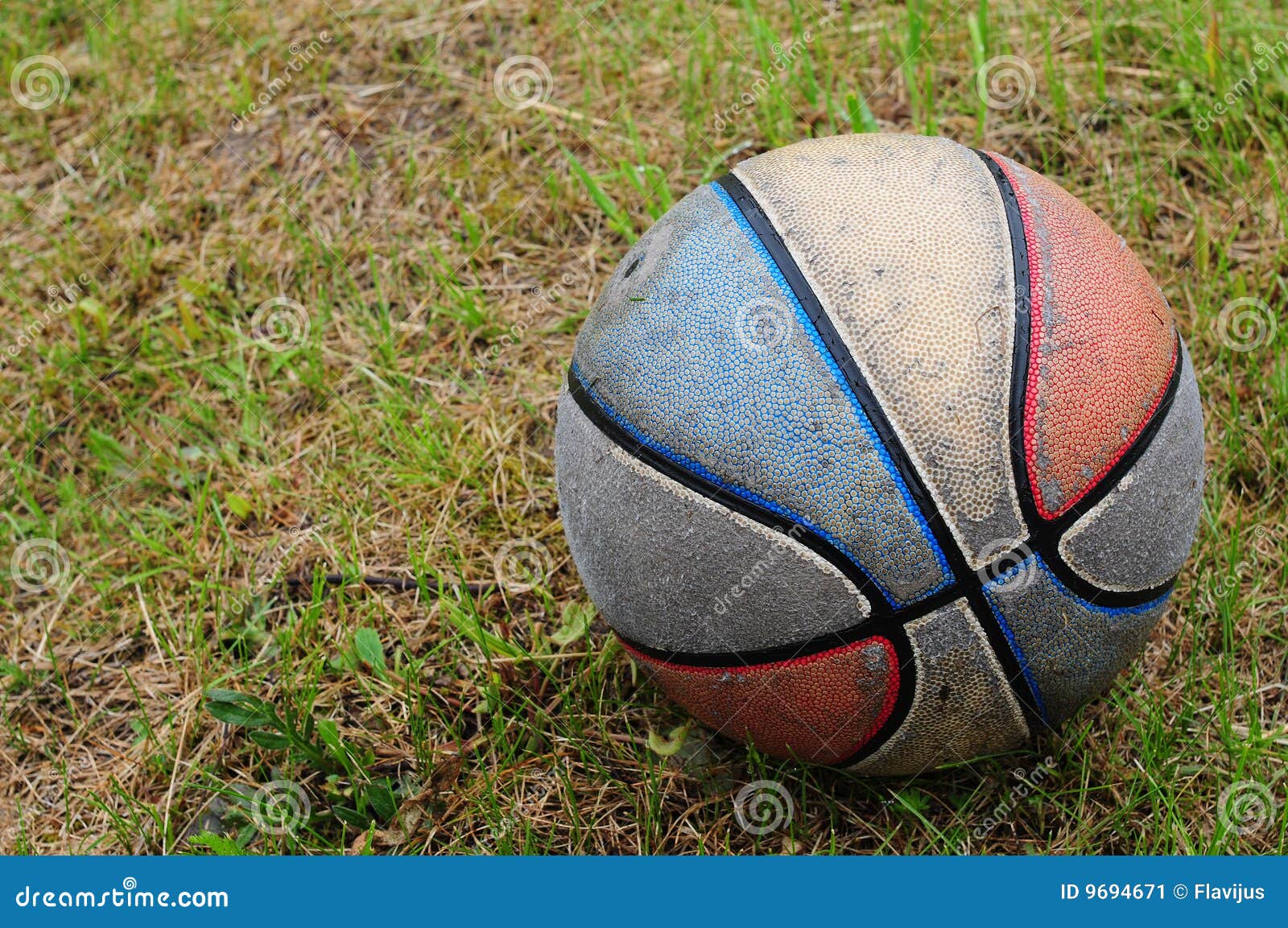 Old Dirty Basketball Stock Image Image 9694671