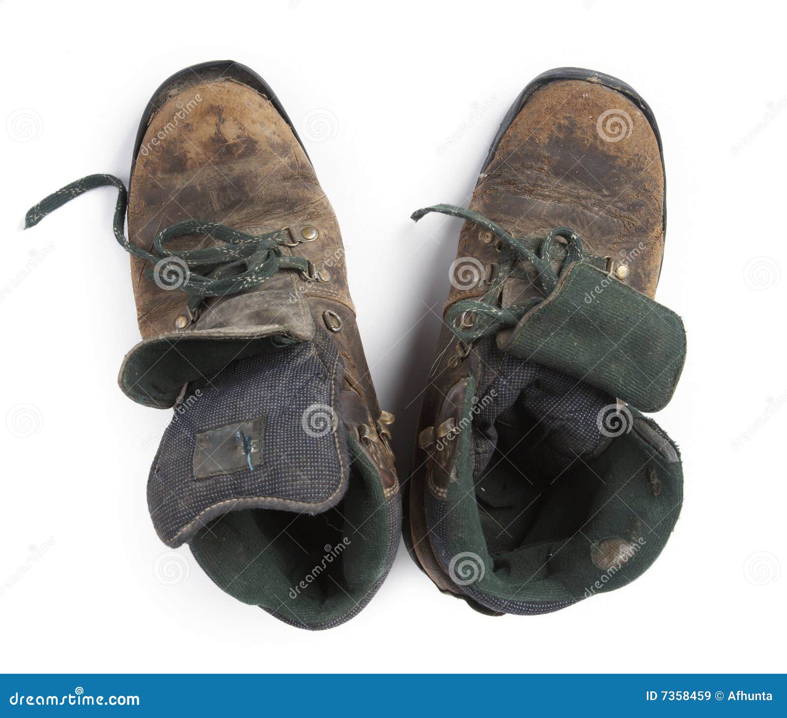 Old dirty boots stock image. Image of laces, travel, foot - 7358459