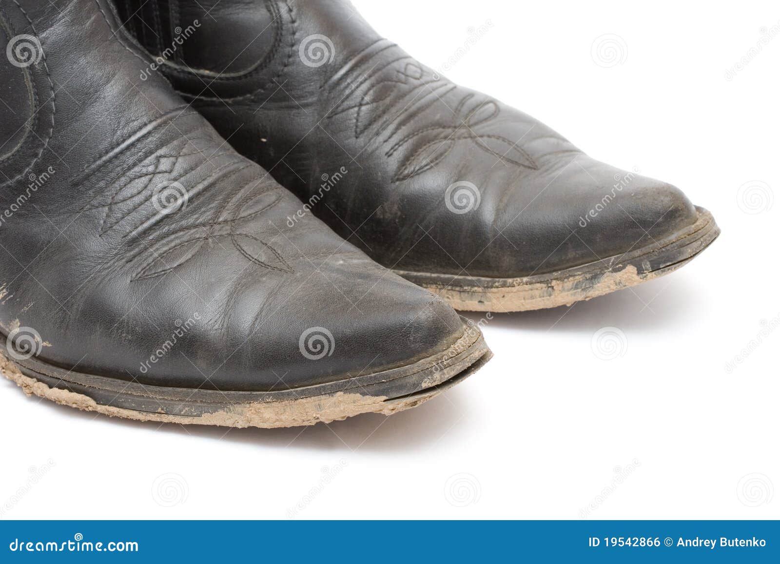 Old dirty cowboy boots stock photo. Image of western 19542866
