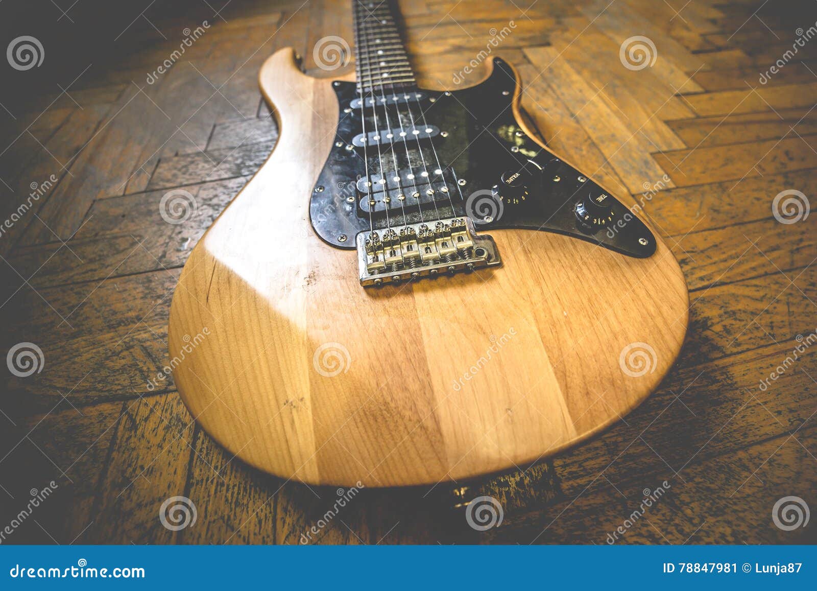Old dirty electric guitar stock image. Image of musical 78847981