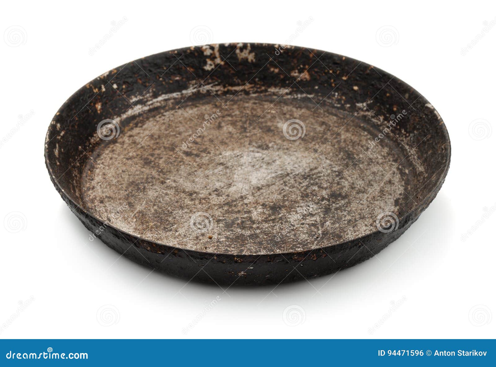 Old dirty frying pan stock photo. Image of frying, circle 94471596