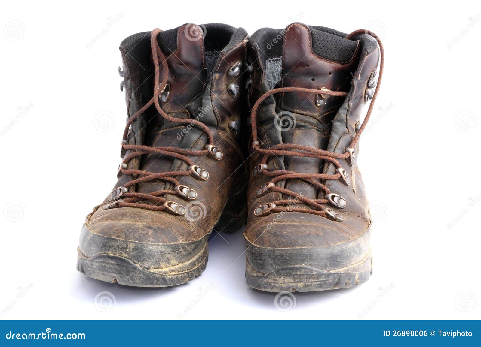 old hiking boots
