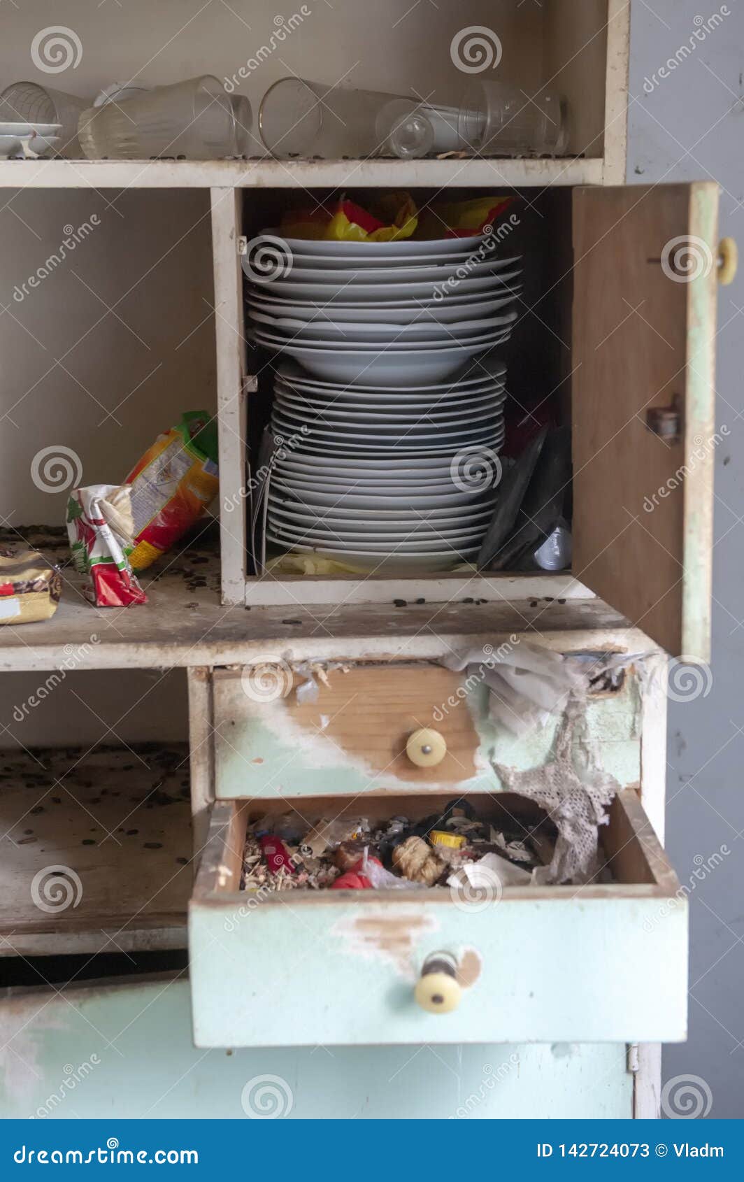 Old Dirty Kitchen In Abandoned House Stock Image Image Of Home