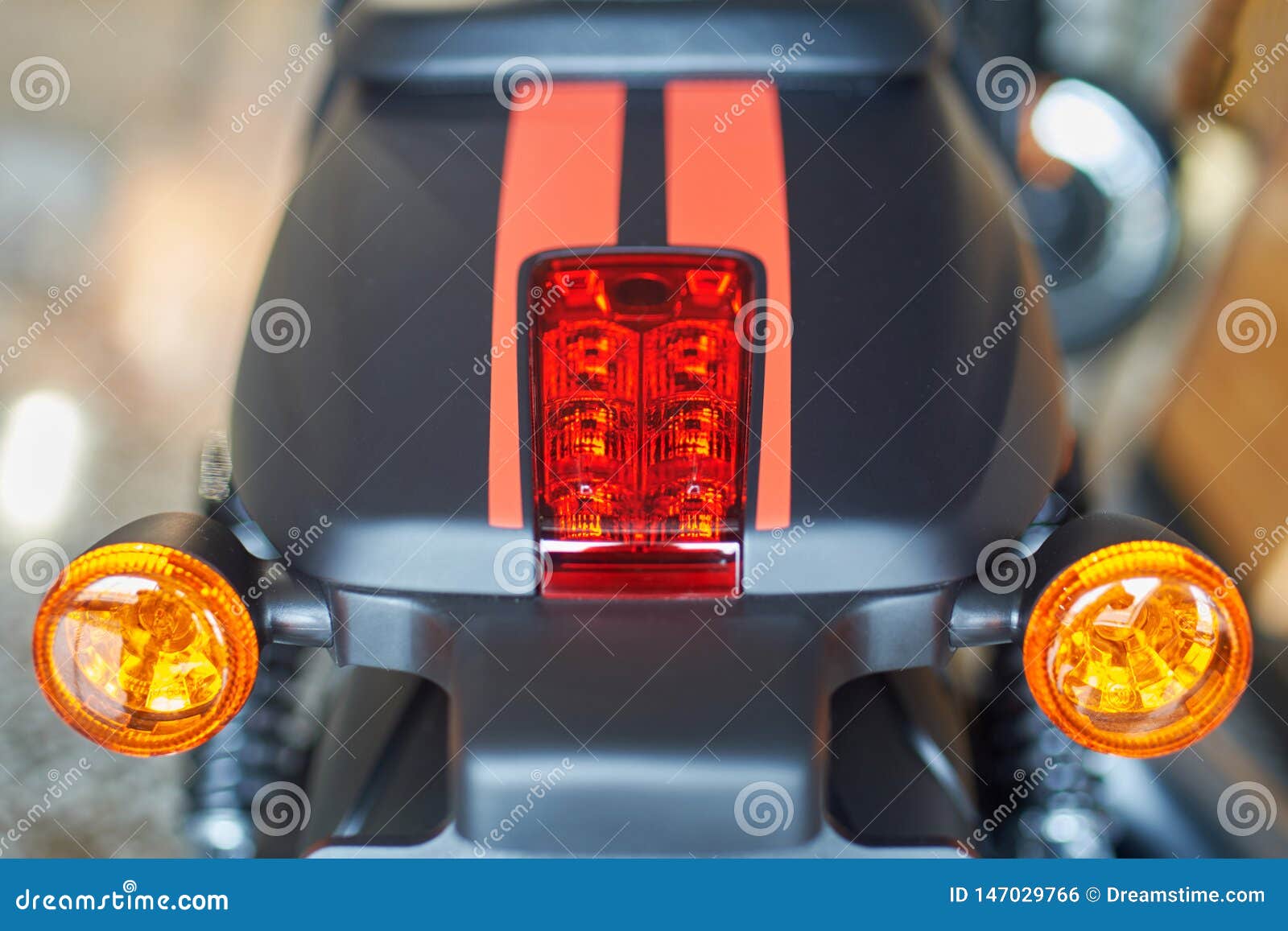 Motorcycle brake light stock photo. Image of plastic - 147029766