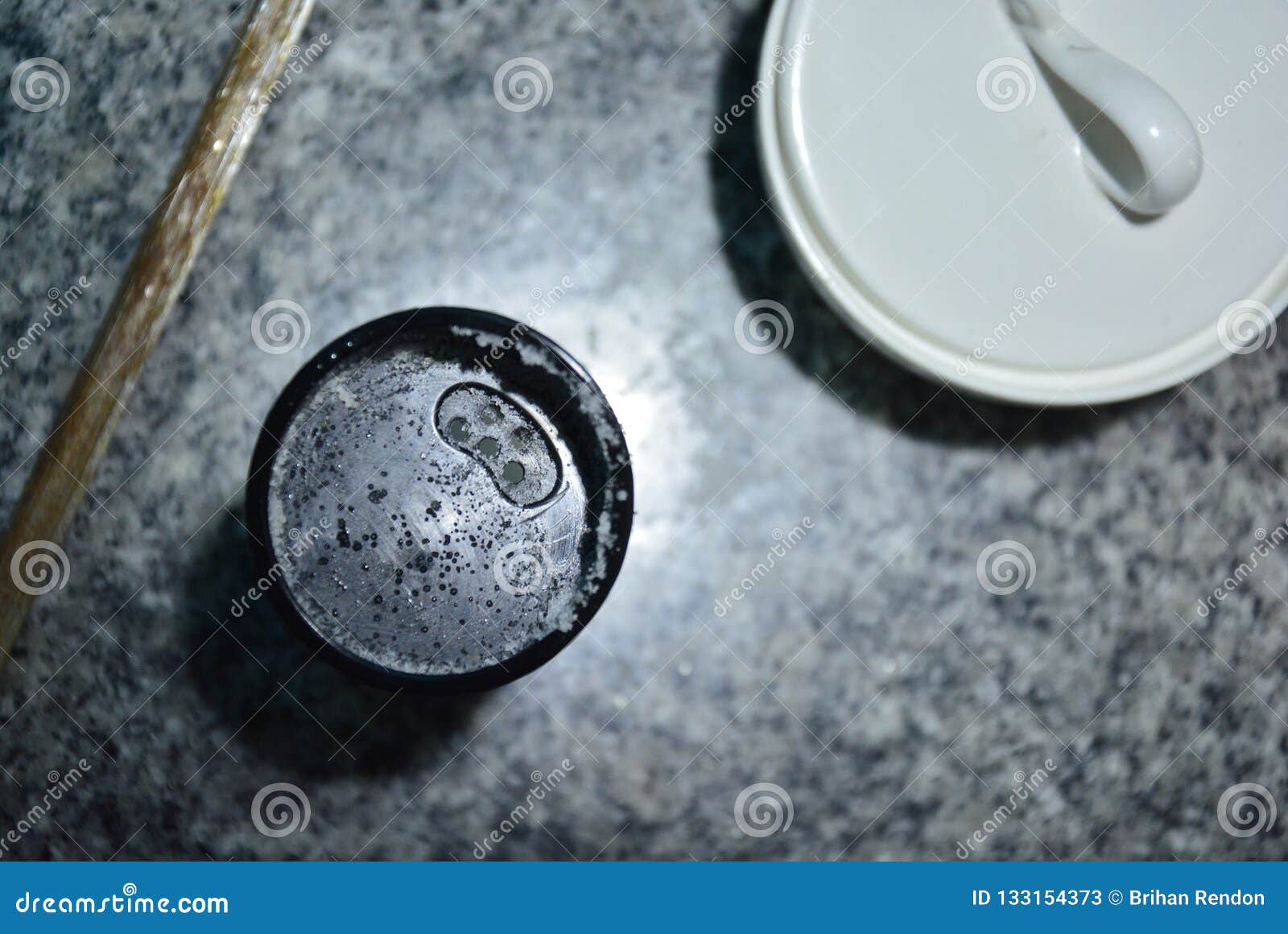 Old and dirty salt cellar stock image. Image of home 133154373