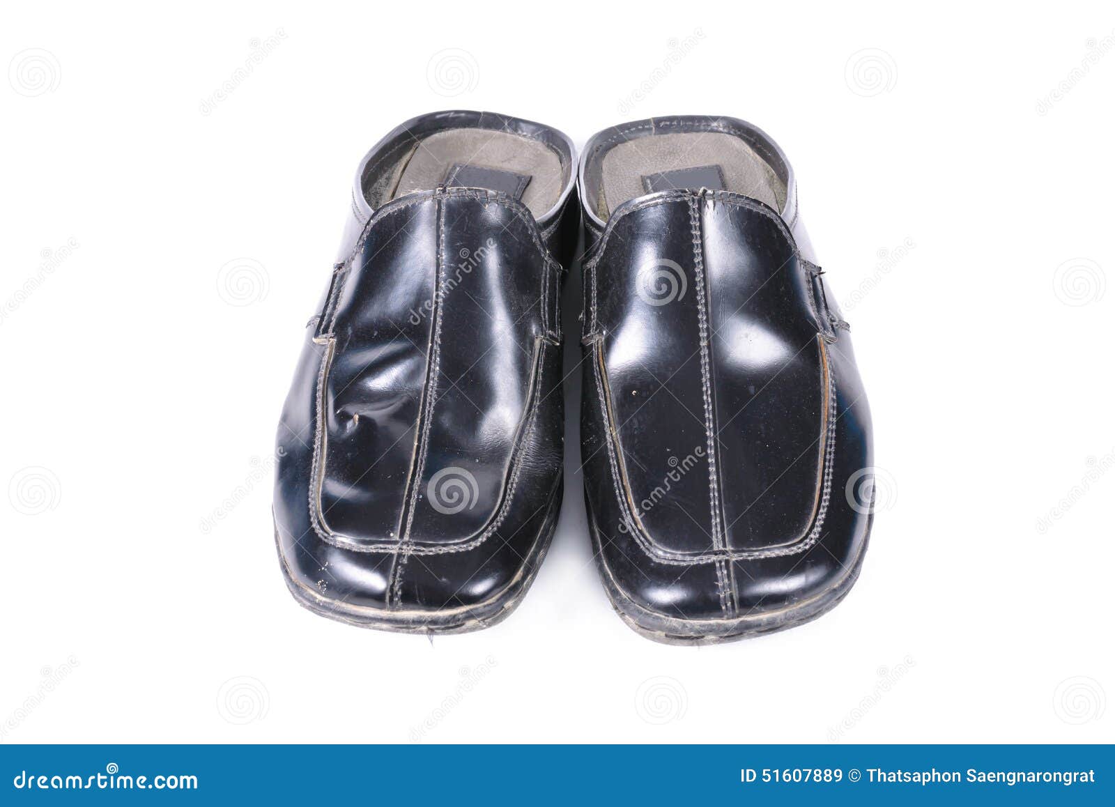 Old Dirty Shoe Isolated on a White Background Stock Image - Image of ...