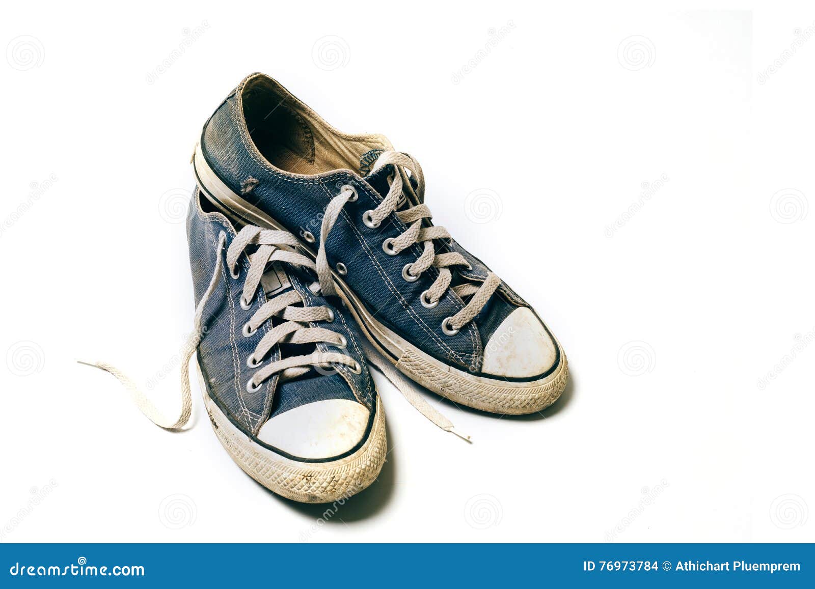 Old & Dirty Shoes Isolated on White Background Stock Photo - Image of ...