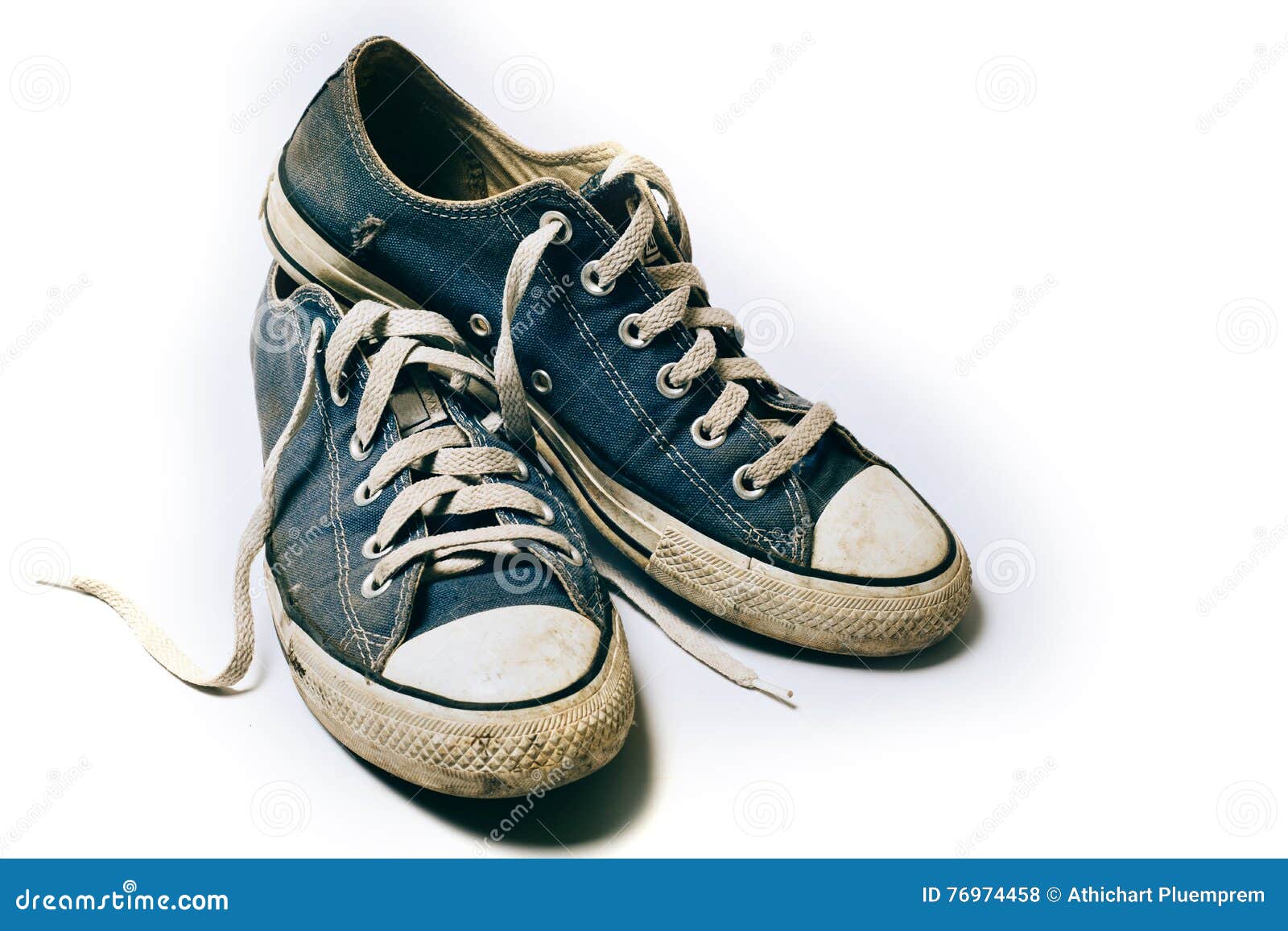 Old & Dirty Shoes Isolated on White Background Stock Photo - Image of ...