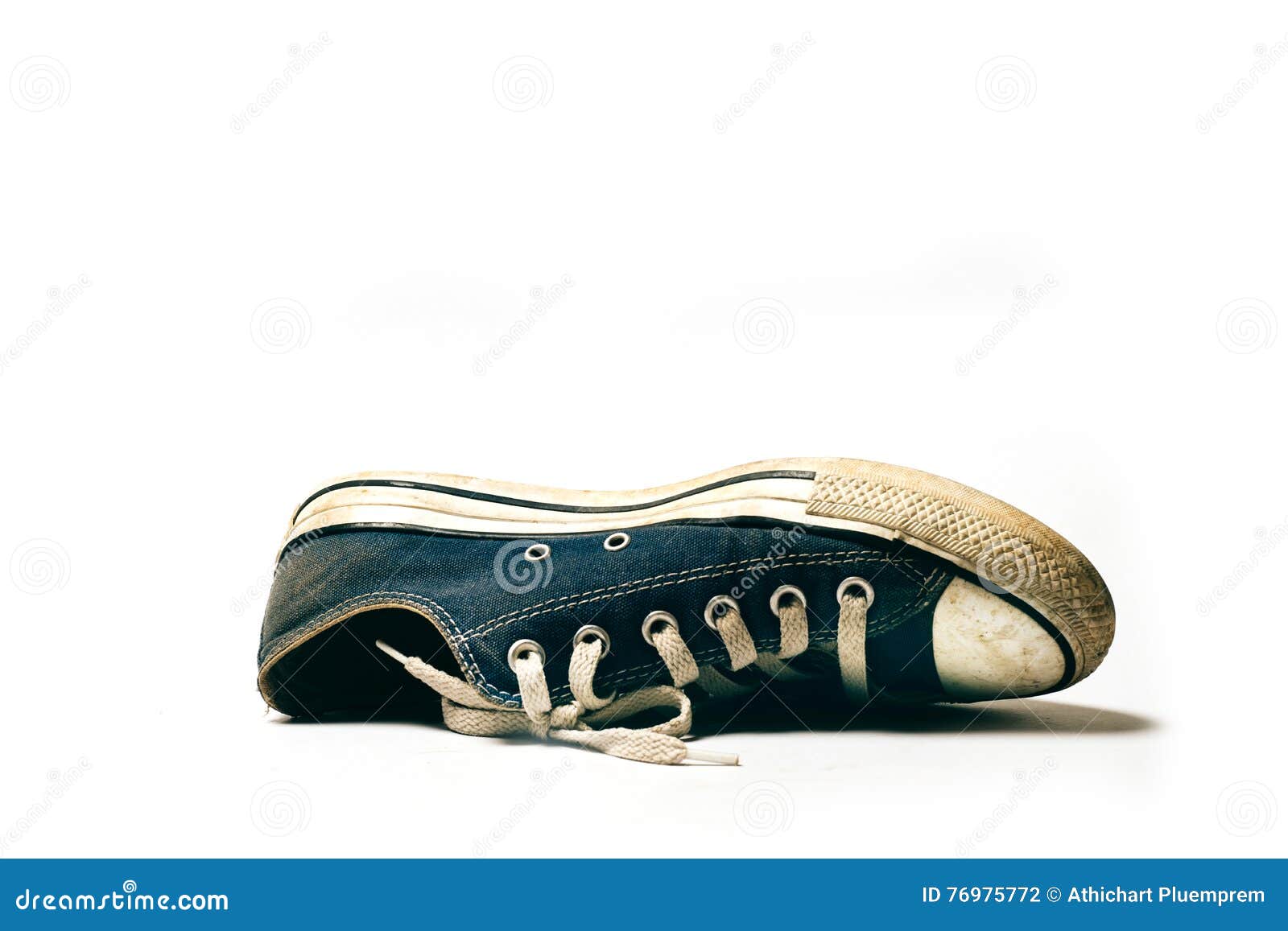 Old & Dirty Shoes Isolated On White Background Stock Photo - Image of ...