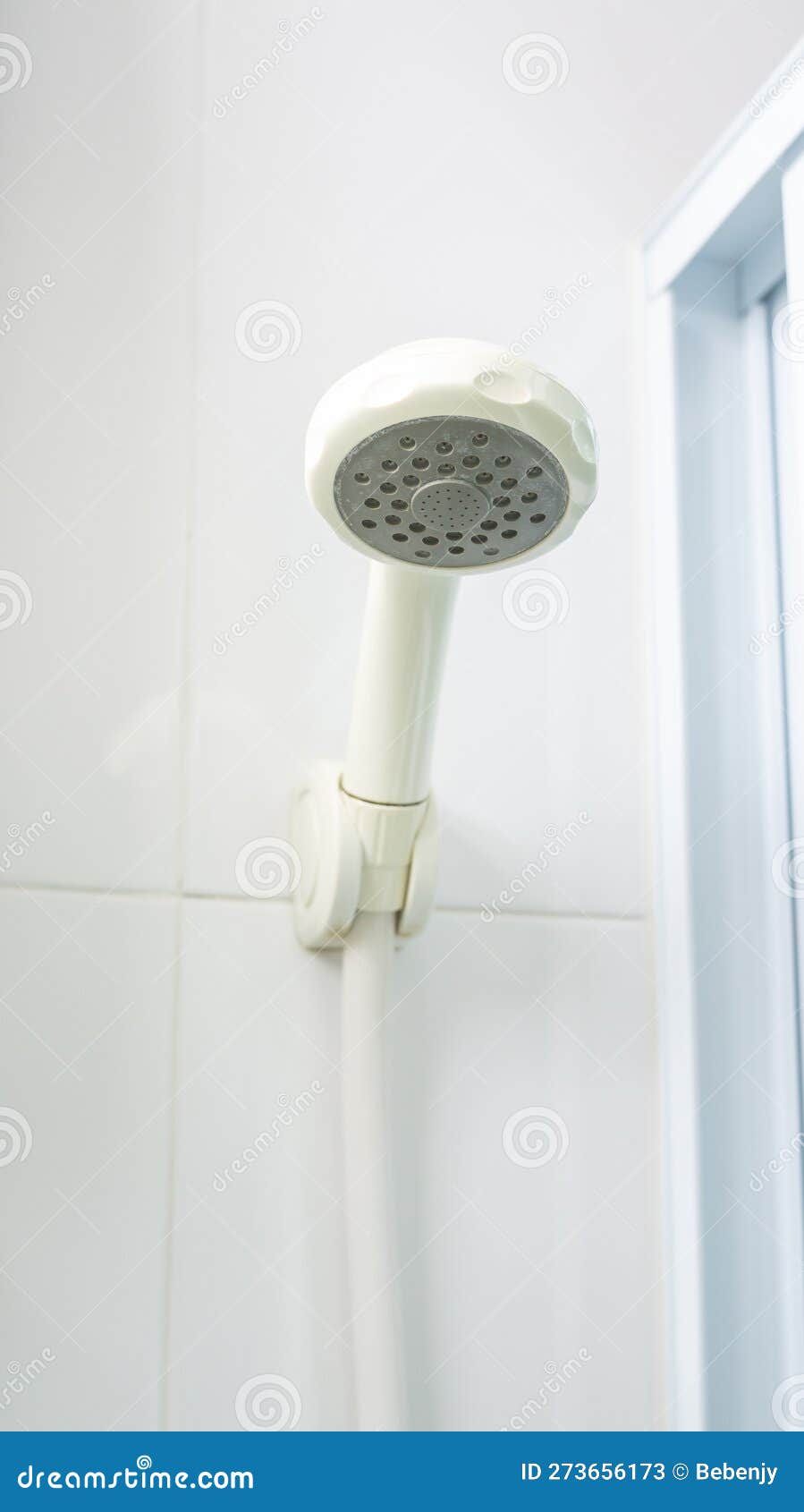Old and Dirty Shower Head in a Bathroom Stock Image Image of running