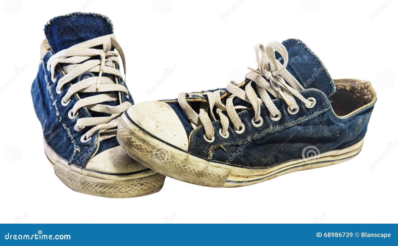 Old Dirty Sneakers Isolated on White Stock Image - Image of pair ...