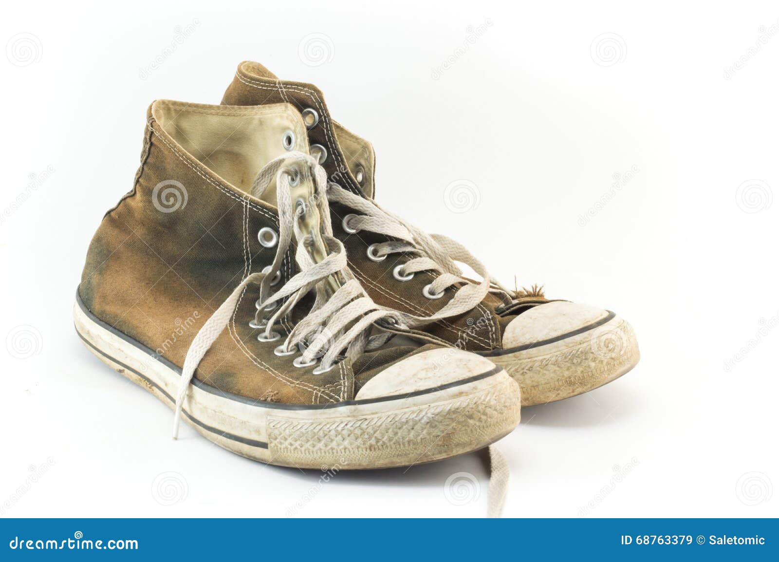 Old and Dirty Sneakers on White Stock Image Image of white, rubber