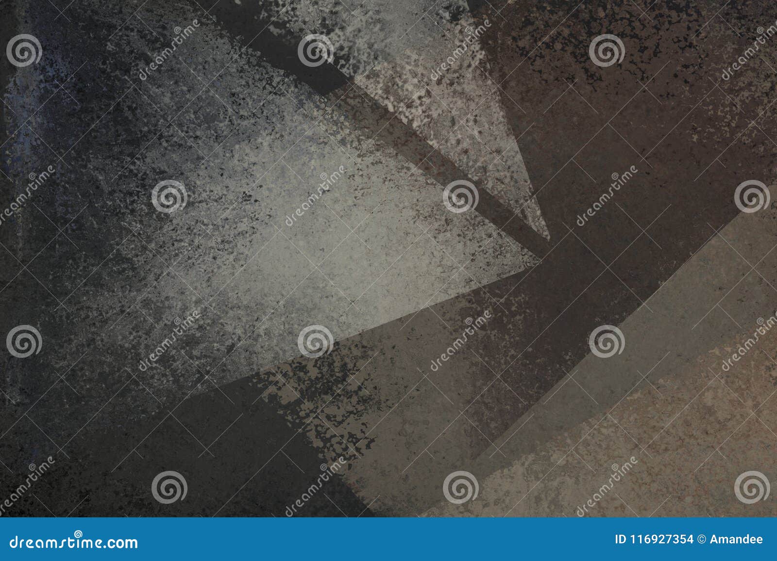 old distressed black background  with faded grunge texture in abstract triangle s of white and gray