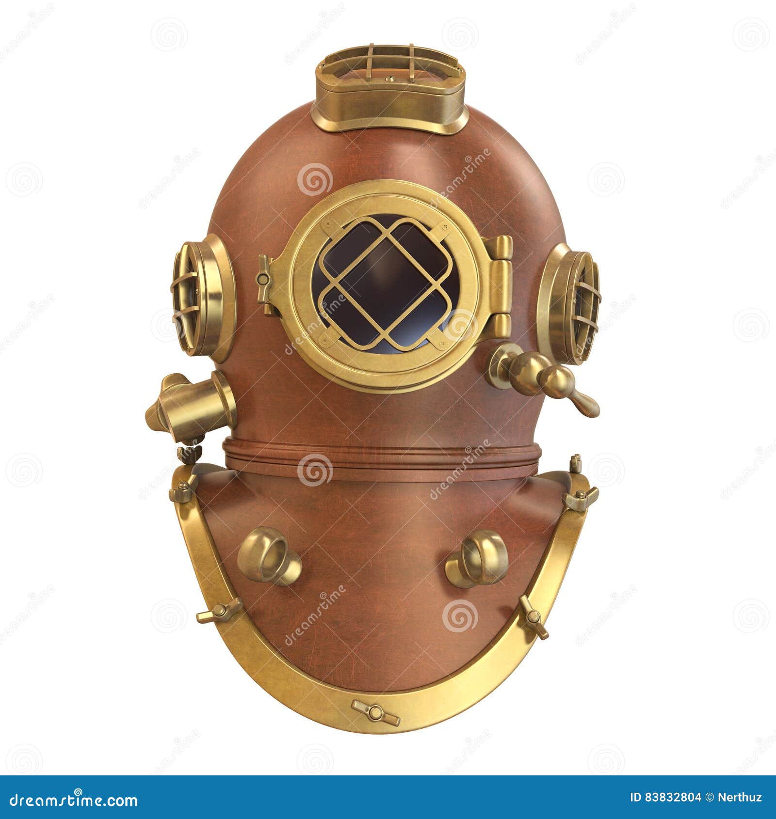 Old Diving Helmet stock illustration. Illustration of nautical 83832804